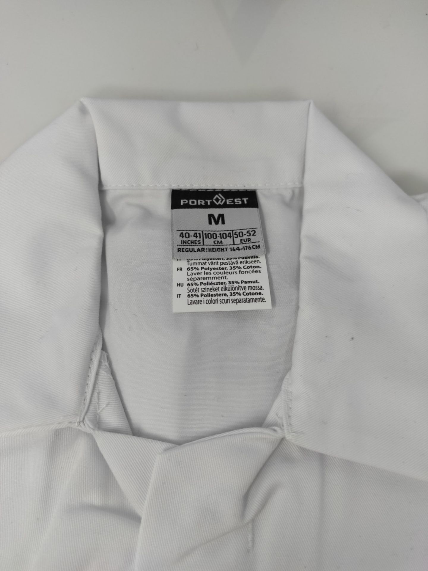 Portwest Standard Coverall, Size: M, Colour: White, 2802WHRM - Image 3 of 3