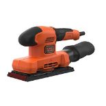 BLACK+DECKER 230 V Finishing Sander Power Tool 1/3 Sheet with 2mm Orbit Diameter, BEW2