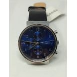 RRP £149.00 Skagen Mens Chronograph Quartz Watch with Leather Strap