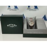 RRP £104.00 ROTARY L TWO TONE SIL ROSE BLET WATCH