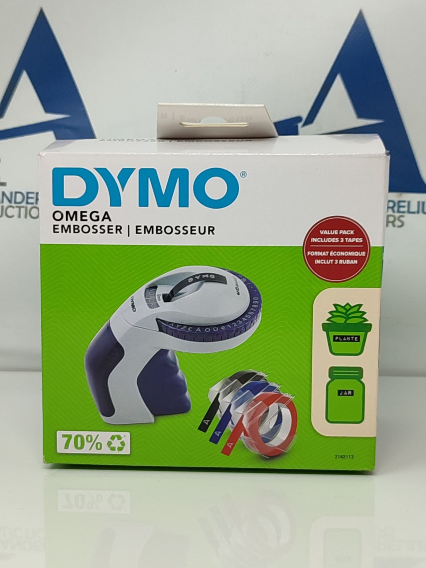 Dymo Embossing Label Maker with 3 Label Tapes | Omega Label Maker Starter Kit | Small, - Bild 2 aus 3