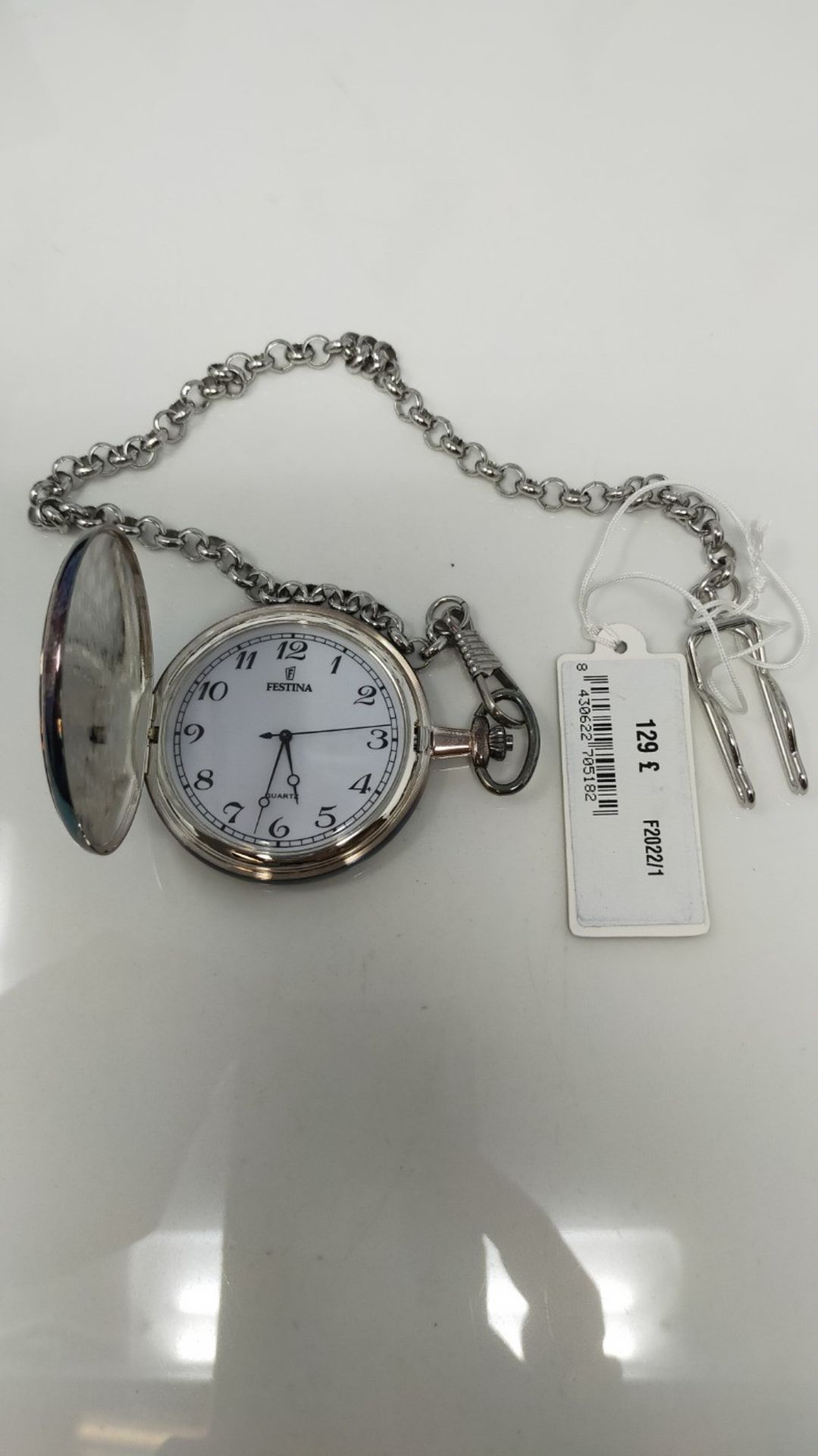 RRP £122.00 Festina Analogue Classic Quartz Pocket Watch F2022/1