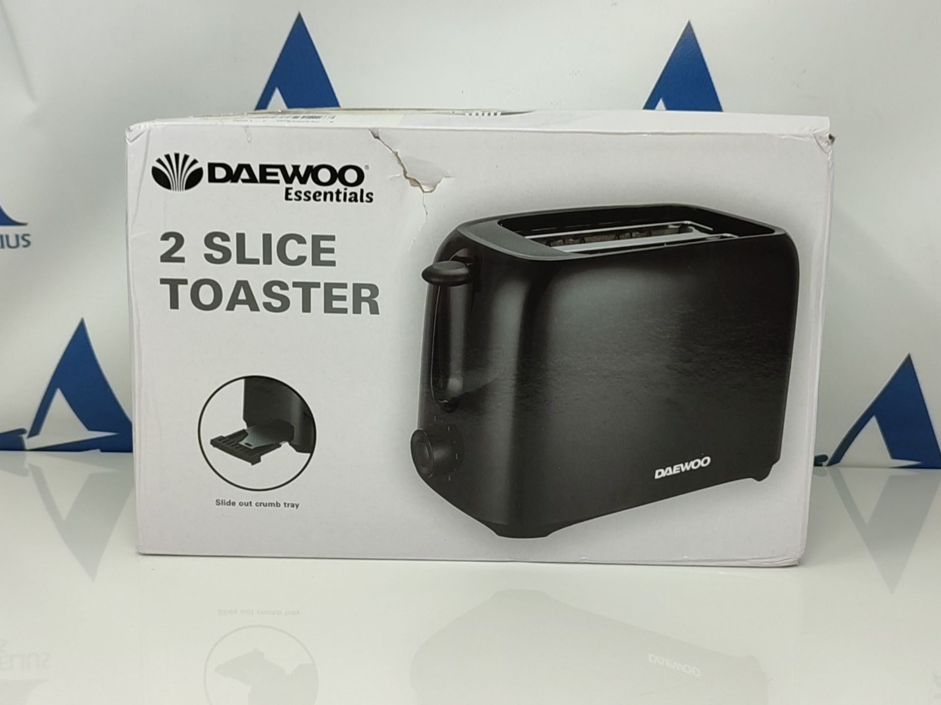 Daewoo Essentials, Plastic 2 Slice Toaster, Black, Variable Browning Controls, Cancel - Image 2 of 3