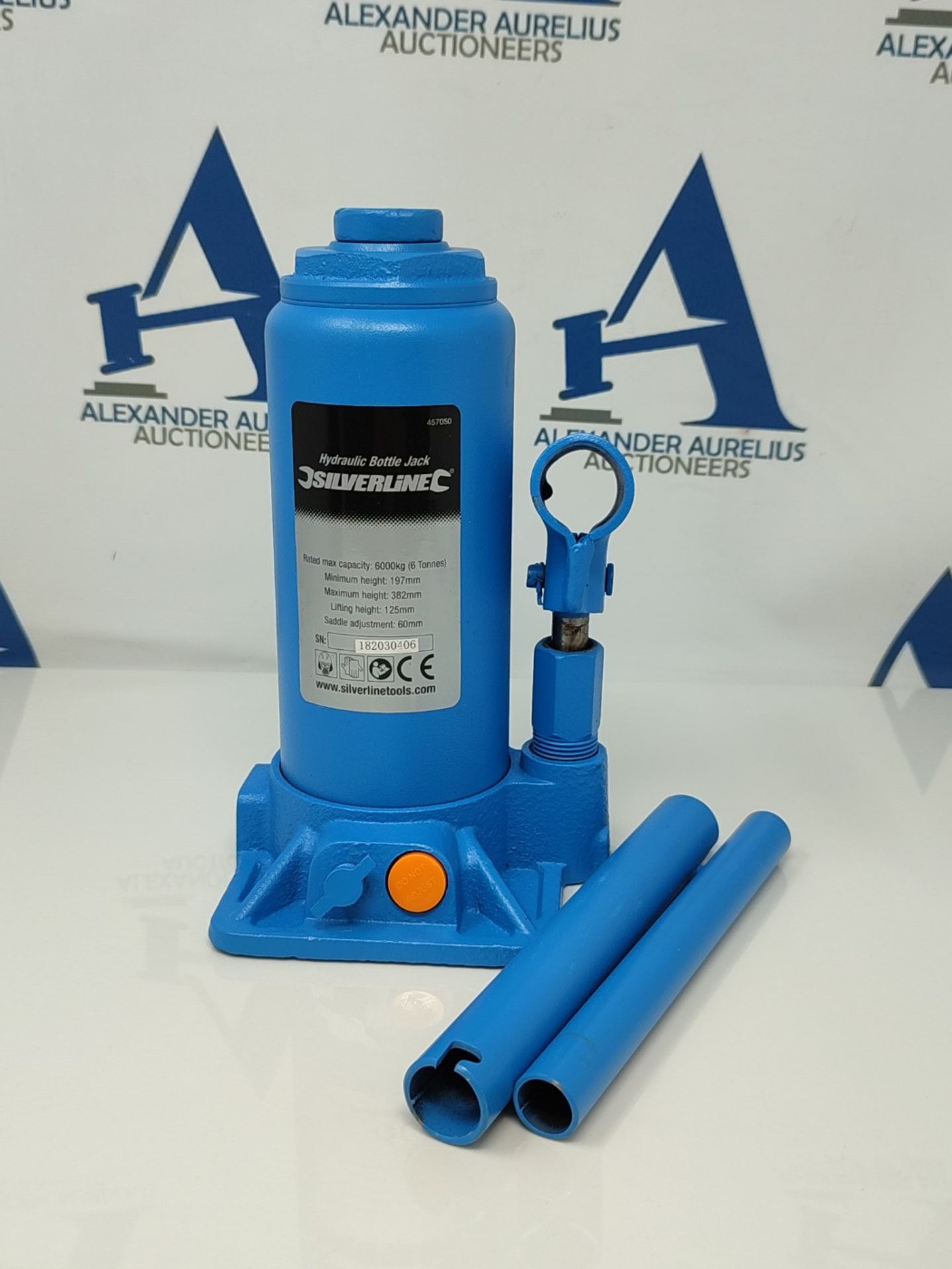 Silverline Hydraulic Bottle Jack 6 Tonne (457050) - Image 3 of 3