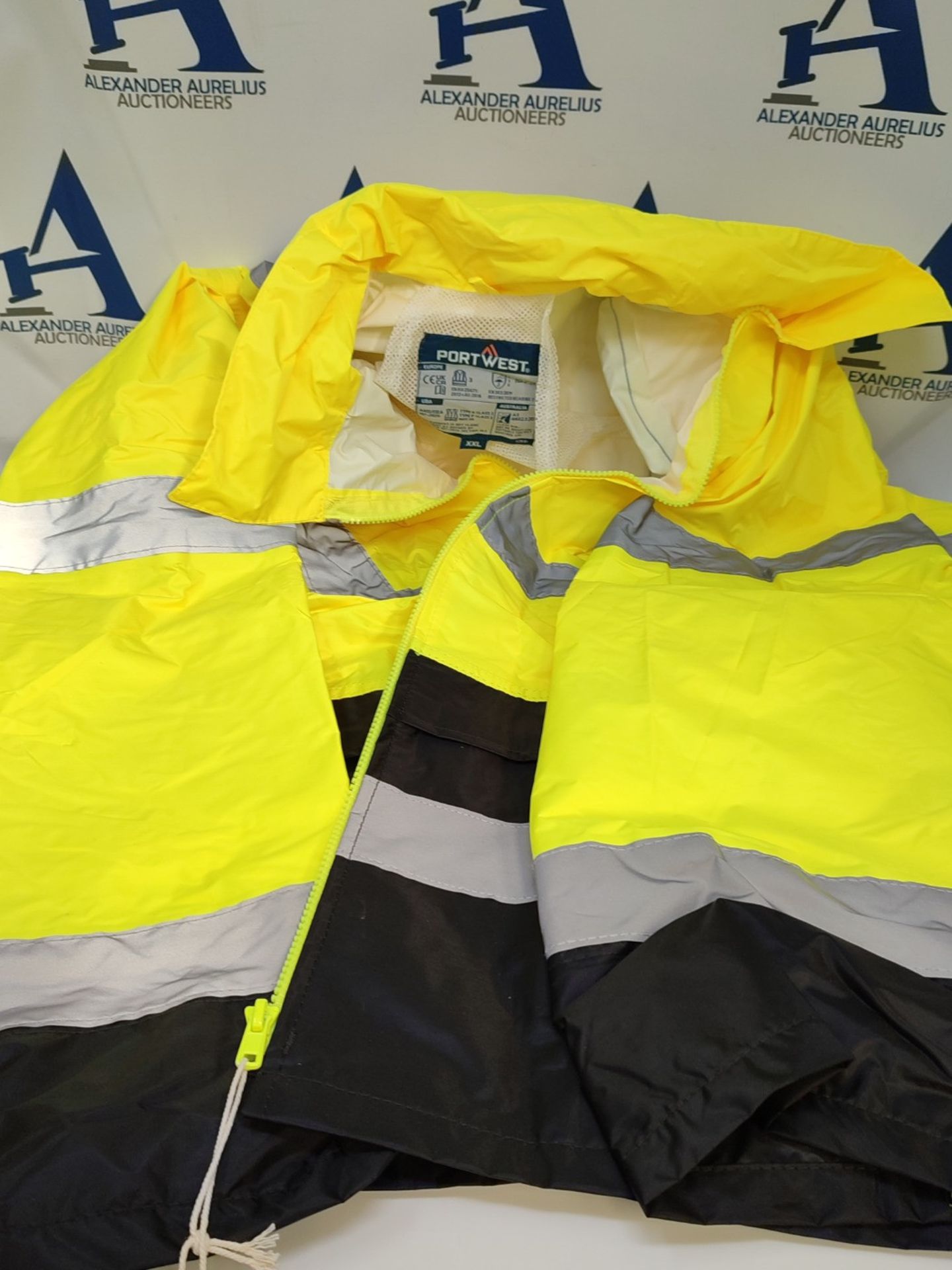 Portwest Hi-Vis Classic Contrast Rain Jacket, Size: XXL, Colour: Yellow/Black, H443YBR - Bild 2 aus 3