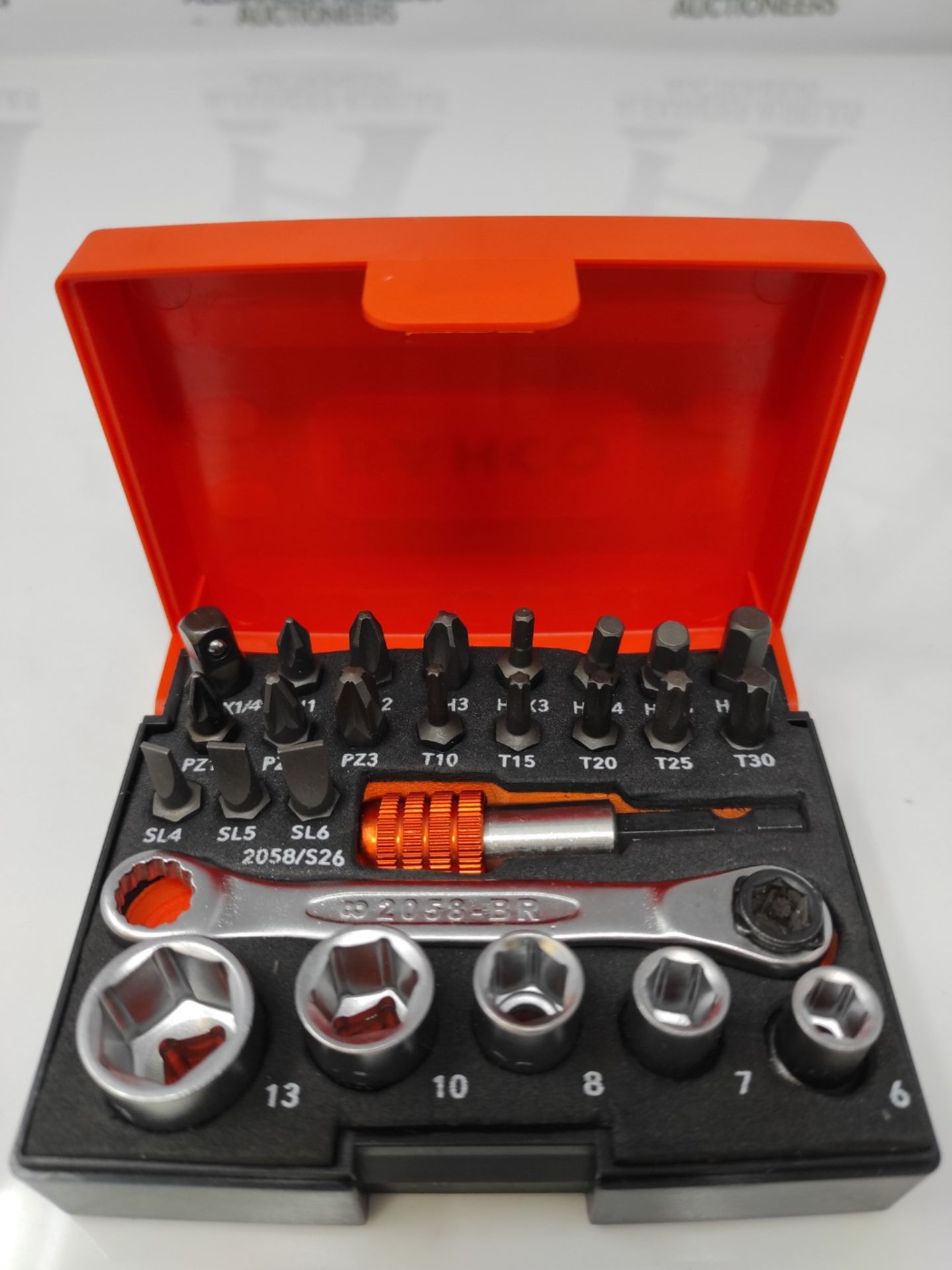 Bahco 2058/S26 Ratchet Socket Bit Set, 26 Pieces - Image 3 of 3