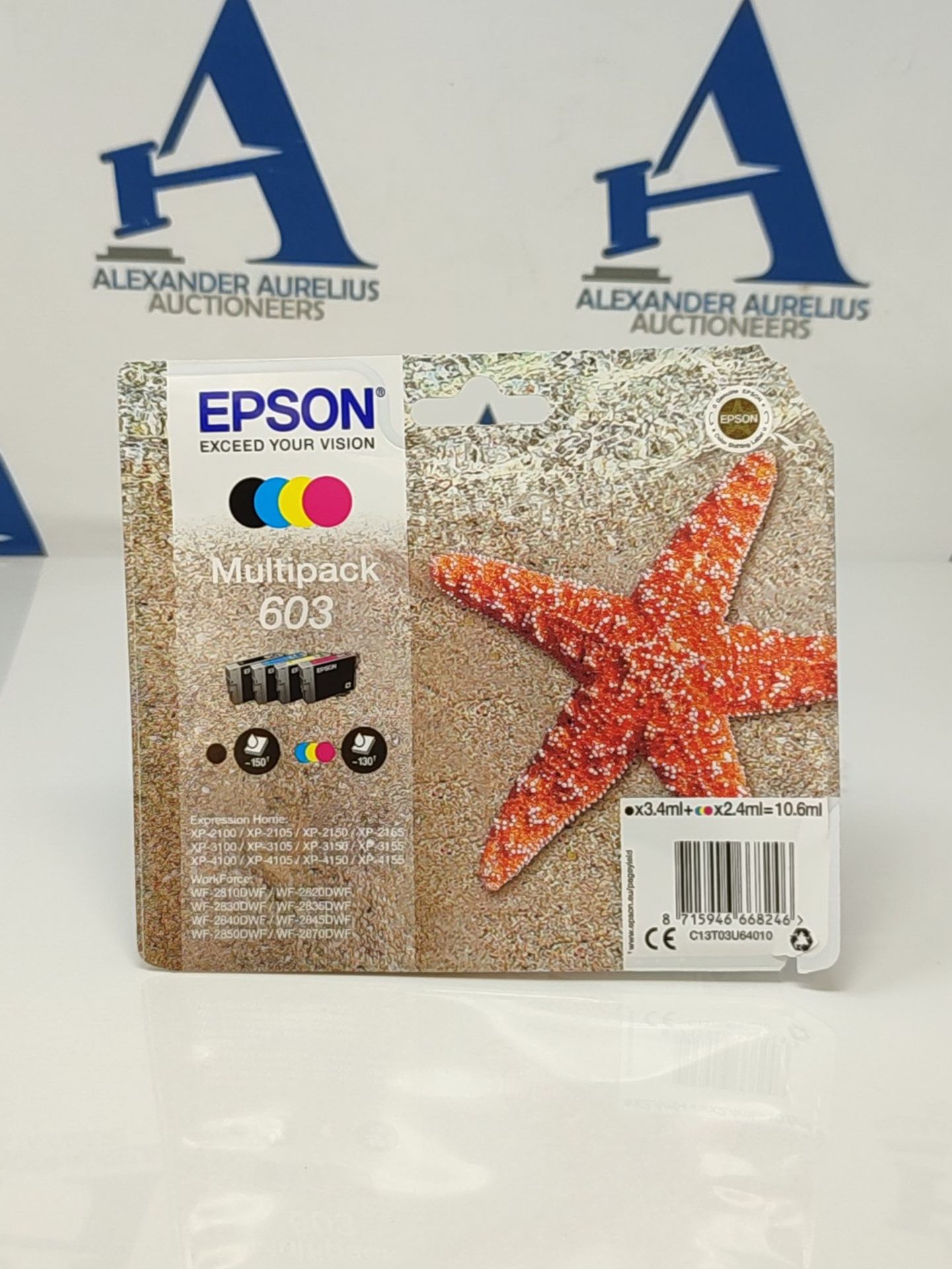 Epson 603 Starfish Genuine , 4-Colours Multipack Ink Cartridges - Image 2 of 3