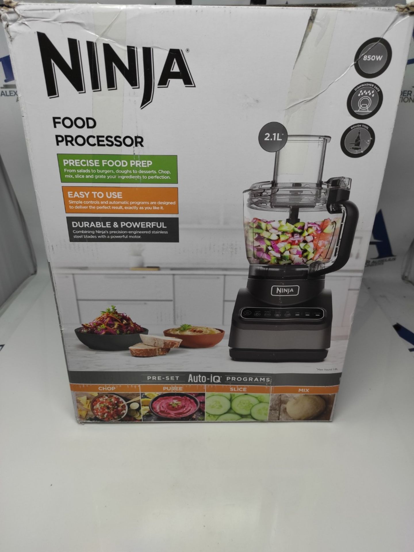 RRP £79.00 Ninja Food Processor with 4 Automatic Programs; Chop, Puree, Slice, Mix, and 3 Manual - Image 2 of 3