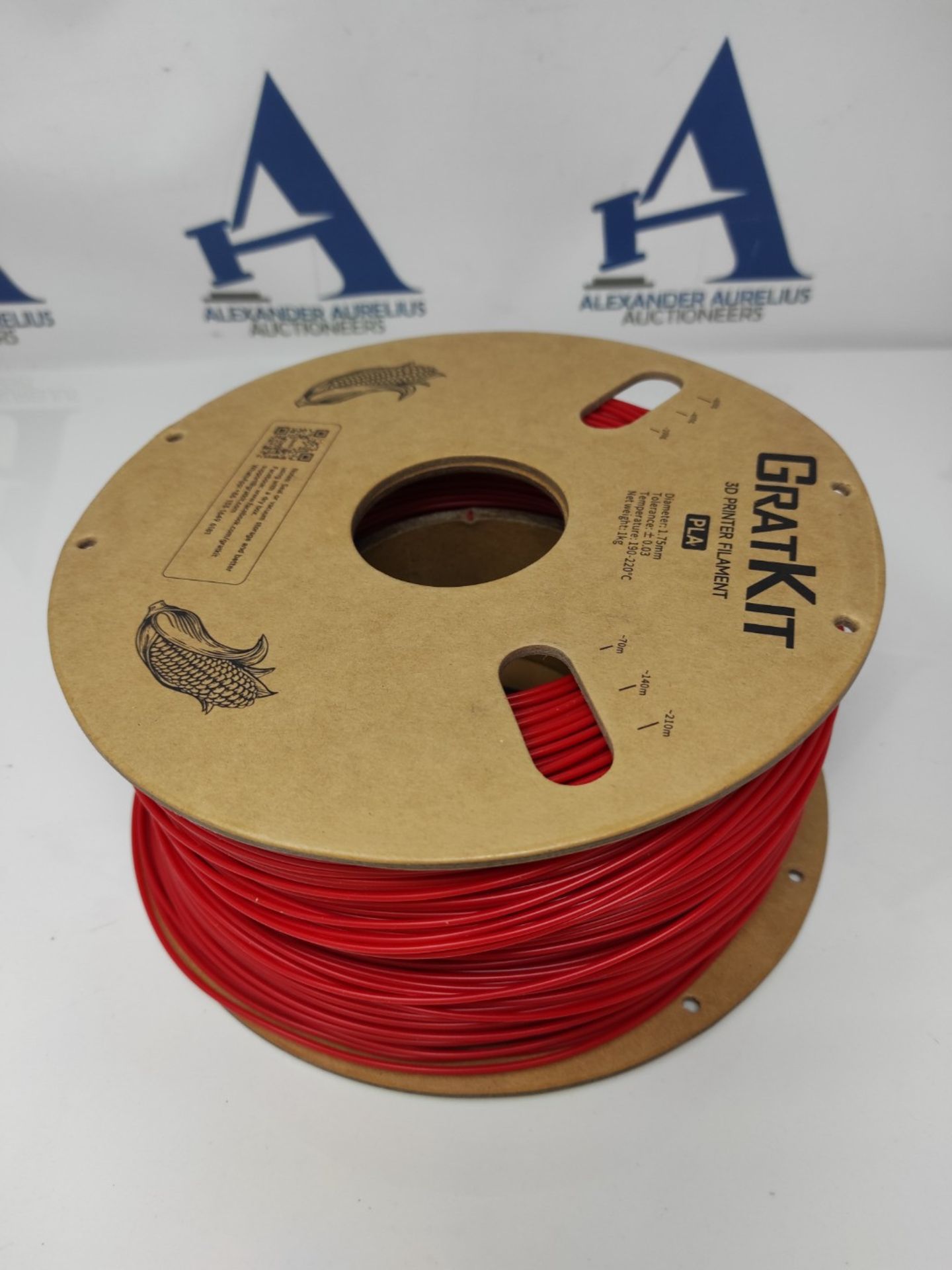 GratKit PLA 3D Printer Filament 1KG, PLA Filament 1.75mm, 3D Printing Filament Red