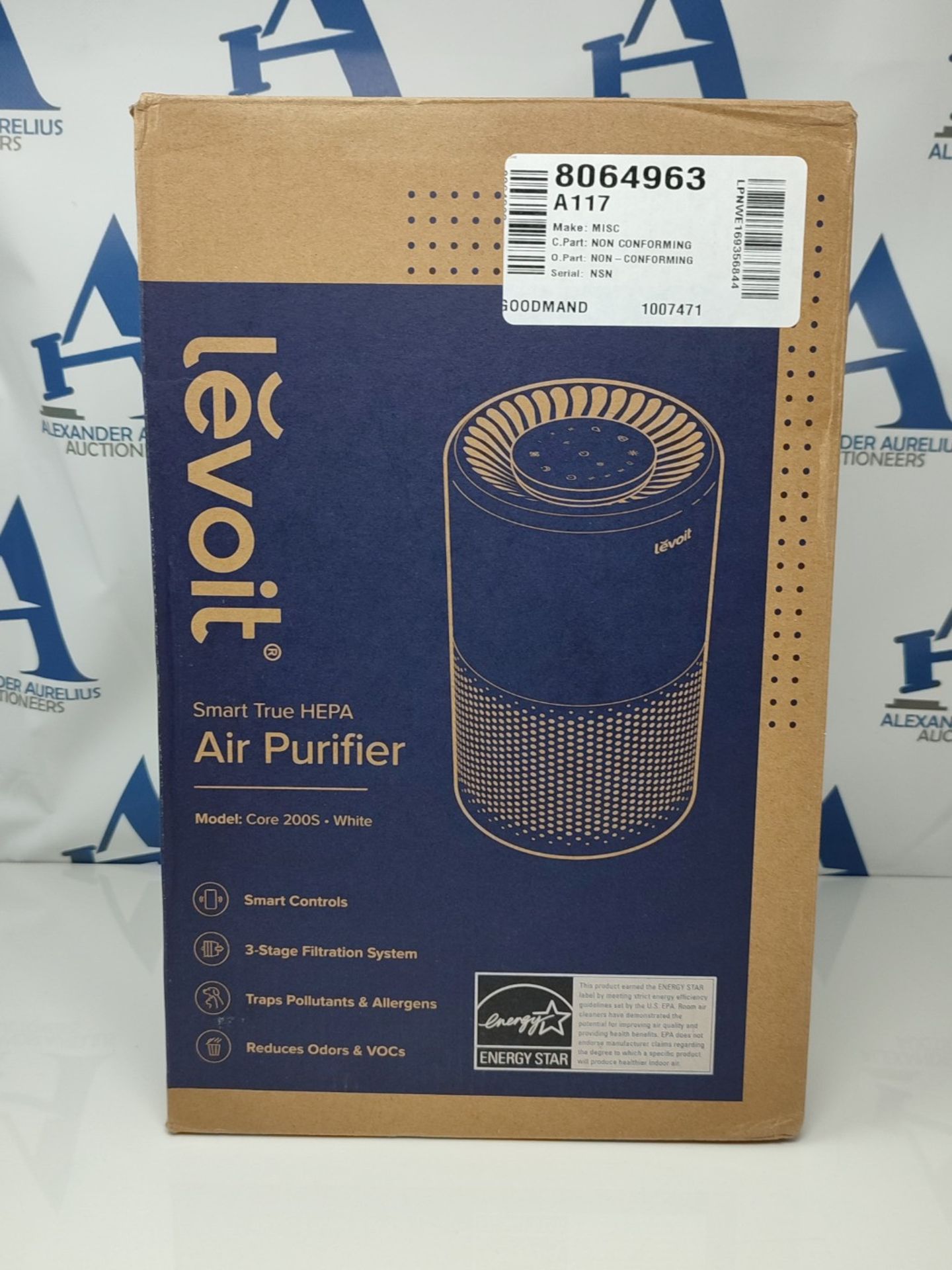 RRP £76.00 LEVOIT Smart WiFi Air Purifier for Home, Alexa Enabled H13 HEPA Filter, CADR 170m³/h, - Image 2 of 3