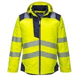 RRP £71.00 Portwest T400 Men's Reflective Waterproof PW3 Hi-Vis Winter Jacket Yellow/Navy, Large