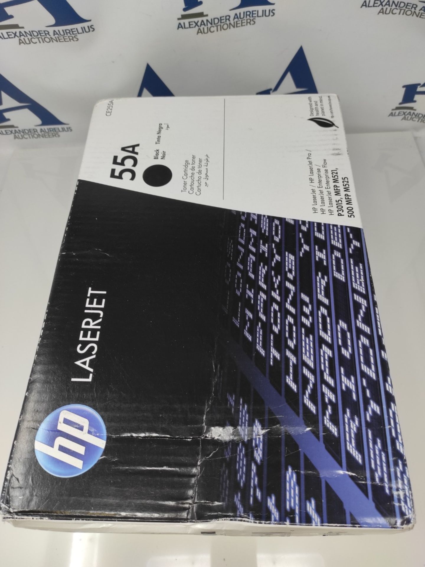 RRP £142.00 HP CE255A 55A Original LaserJet Toner Cartridge, Black, Single Pack - Image 2 of 3