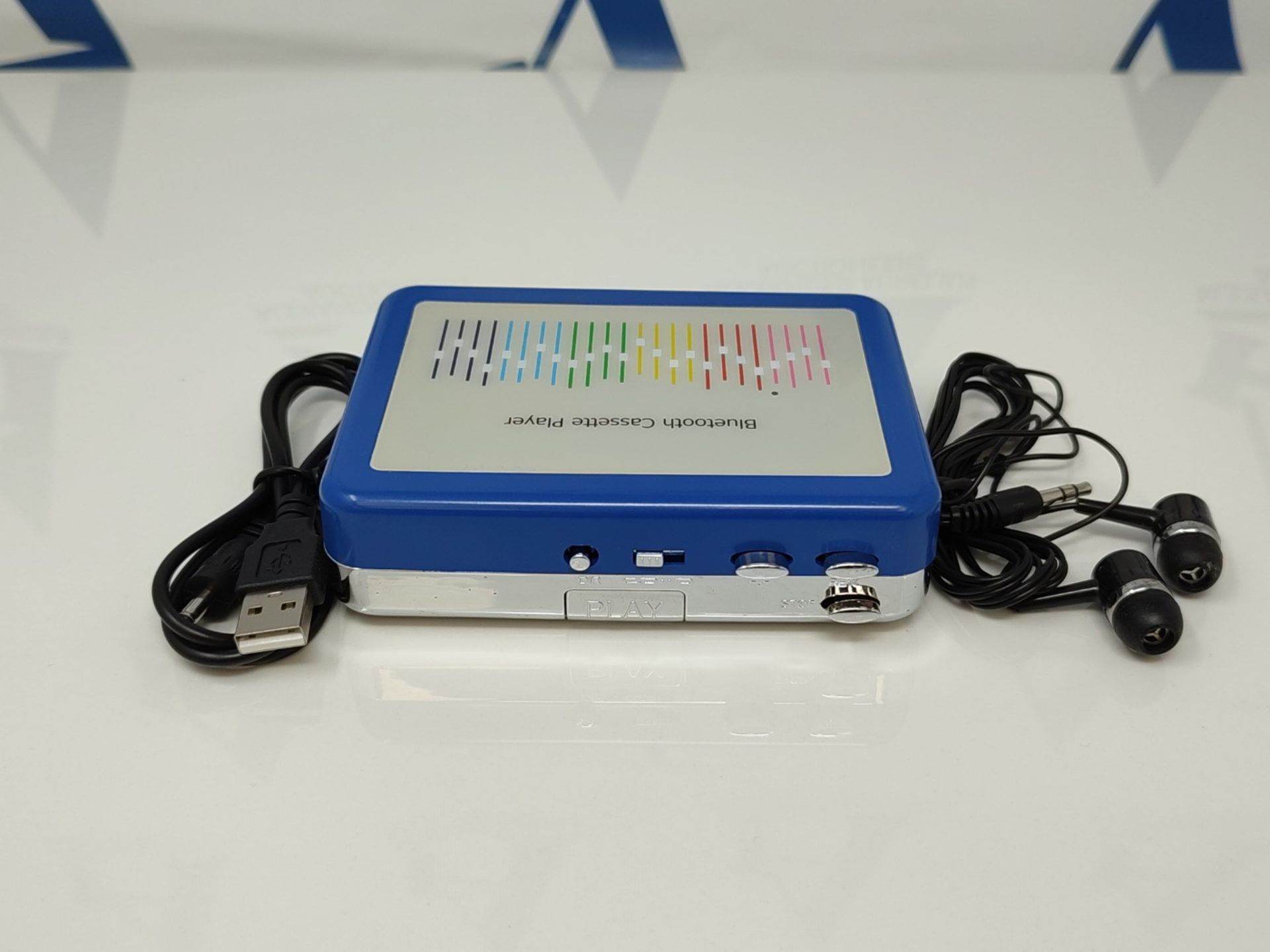 MYPIN Cassette Player, Portable Bluetooth Cassette Player with Headphone, Tape Player - Bild 2 aus 2