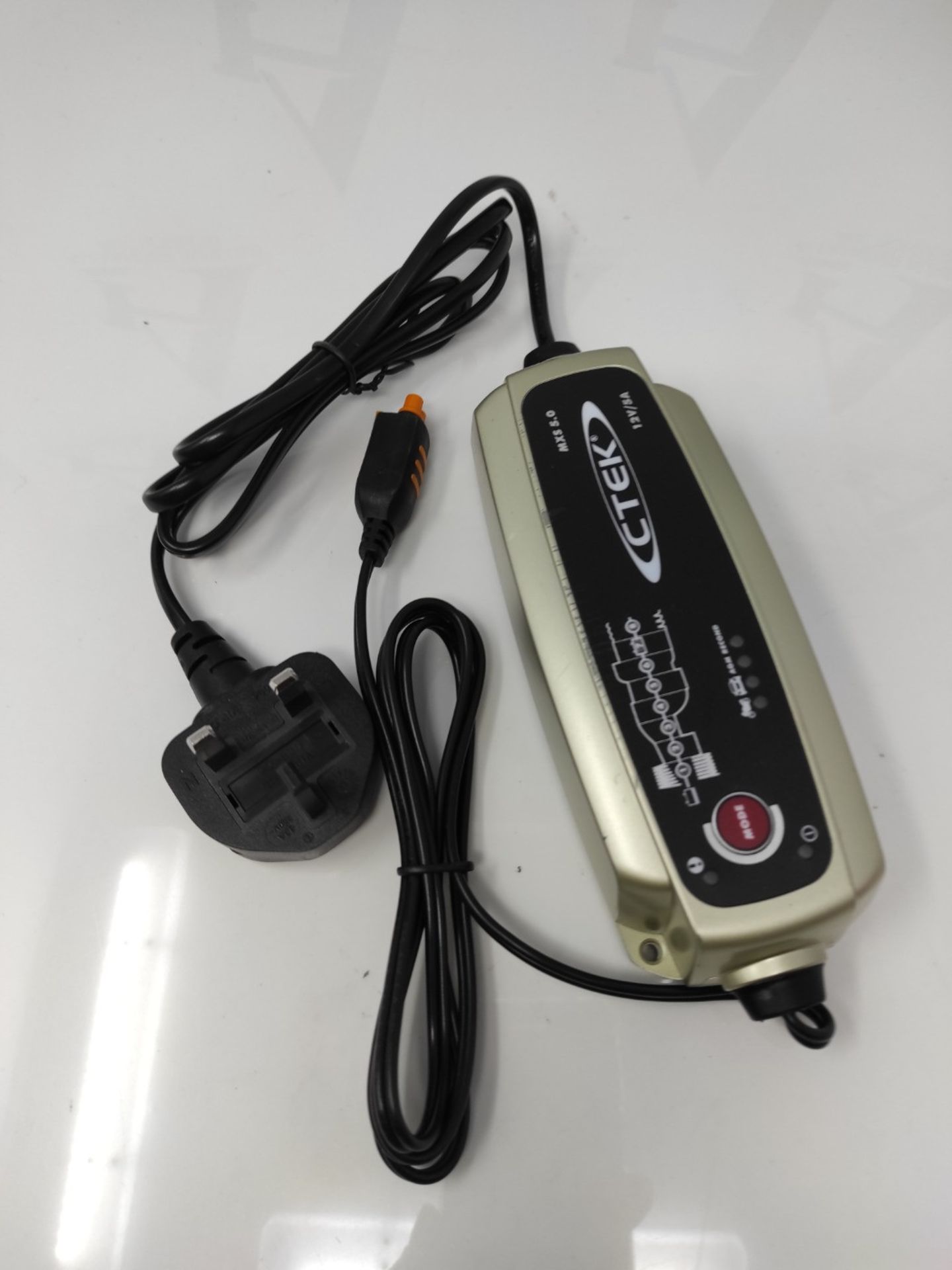RRP £77.00 [INCOMPLETE] CTEK MXS 5.0 Battery Charger with Automatic Temperature Compensation, Bla - Image 2 of 2