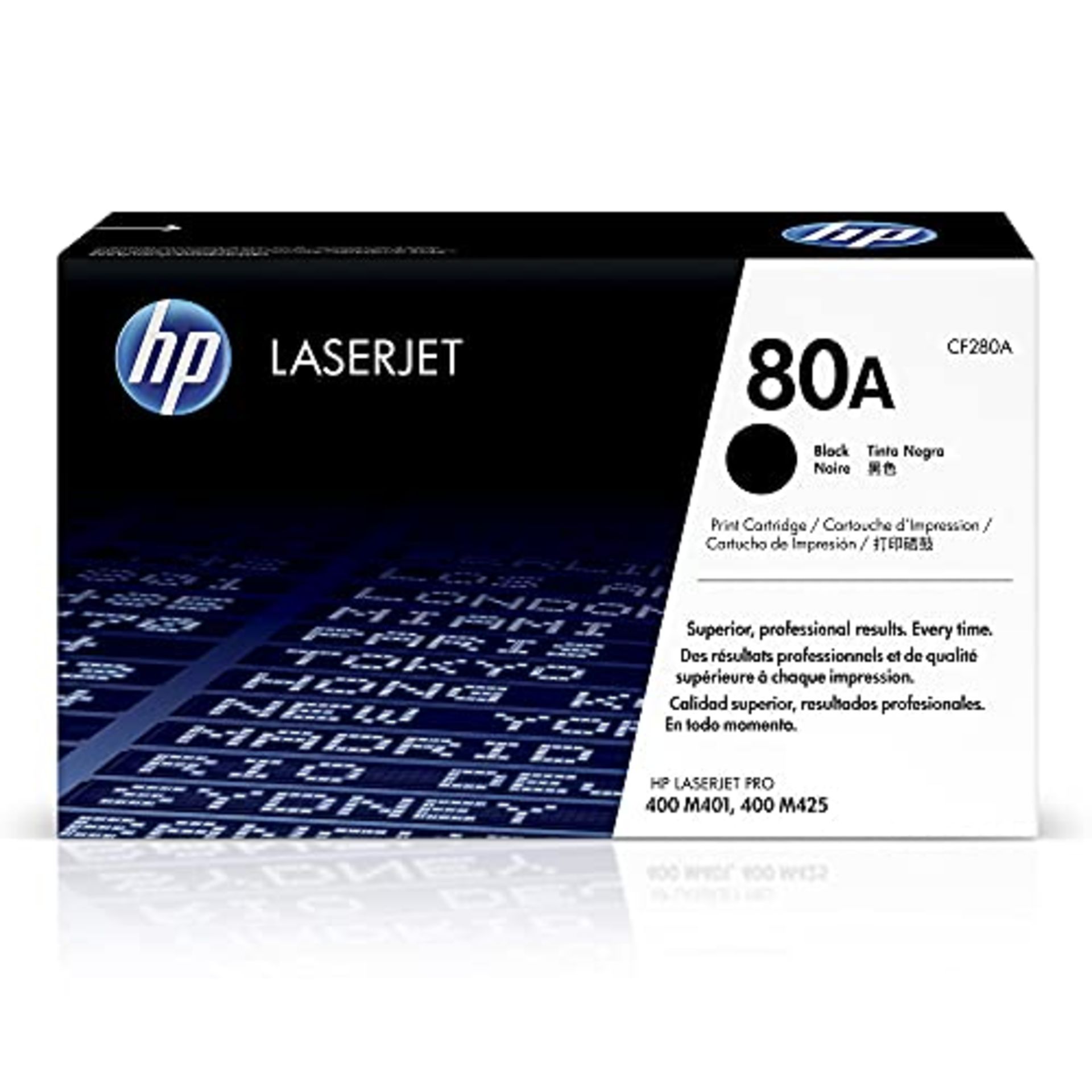 RRP £106.00 HP CF280A 80A Original LaserJet Toner Cartridge, Black, Single Pack