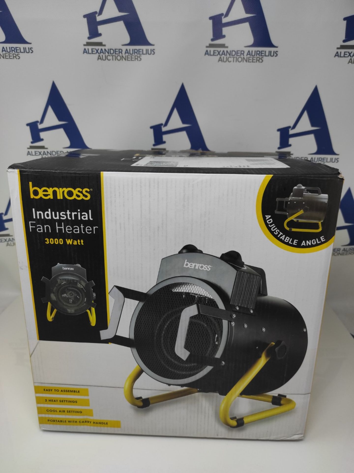 Benross 42450 3000W Industrial Fan Heater/Adjustable Thermostatic Control/Cool Air Set - Bild 3 aus 3