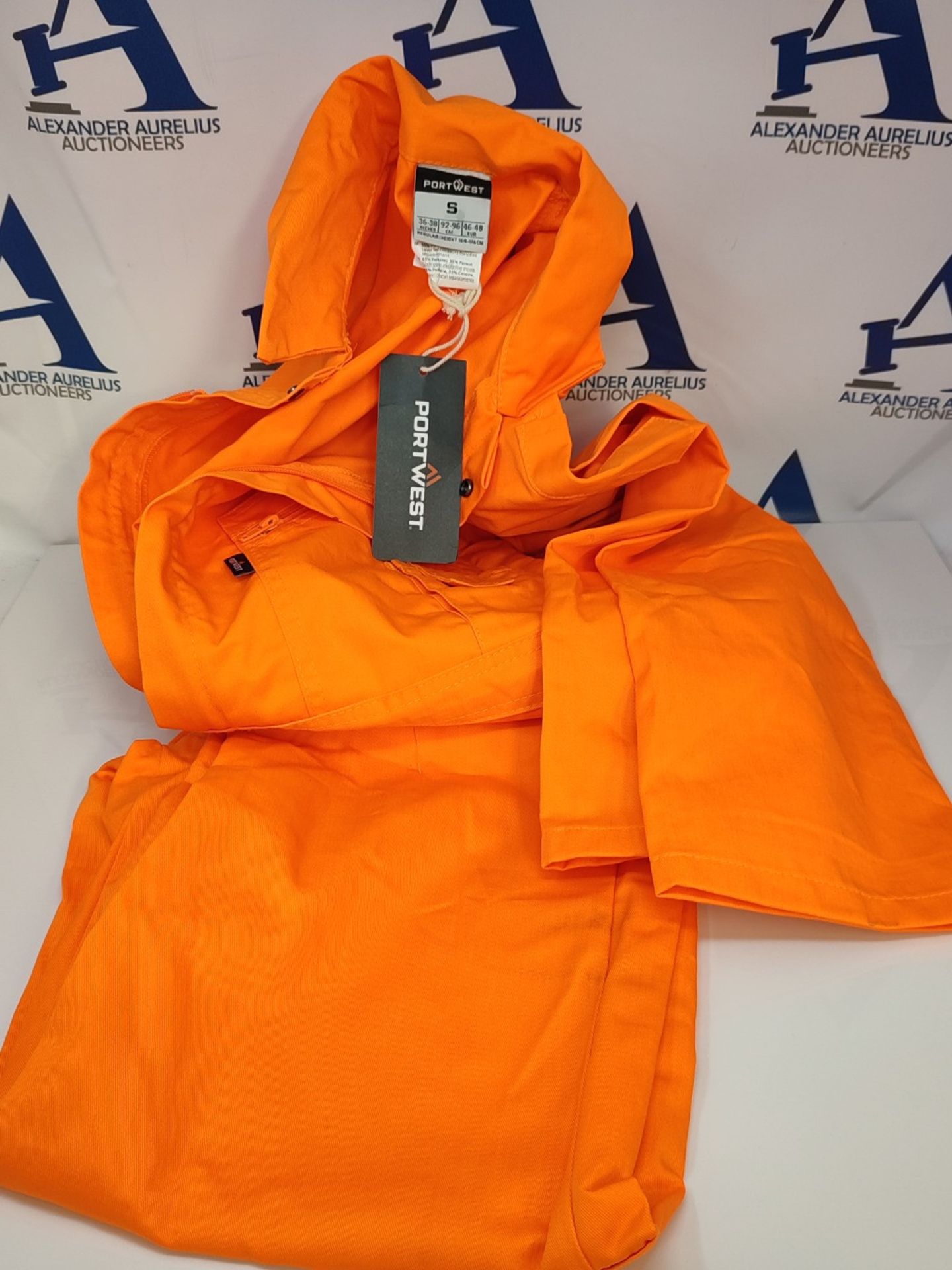 Portwest C813 Men's Liverpool Lightweight Safety Coverall Boiler Suit Overalls Orange, - Image 2 of 2