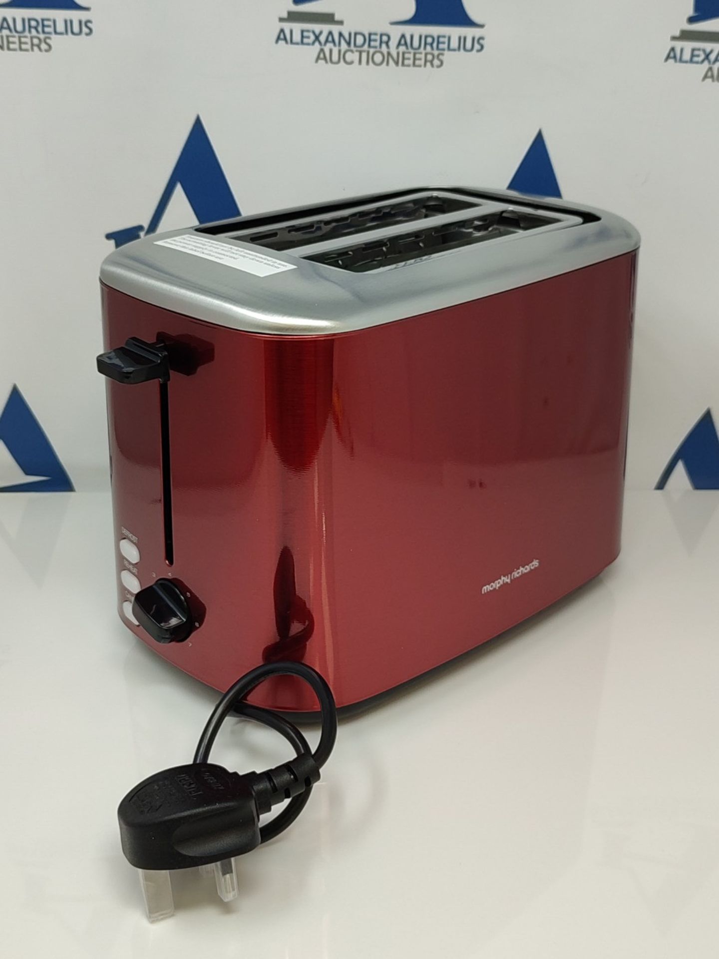 Morphy Richards Equip Red 2 Slice Toaster - Defrost And Reheat Settings - 2 Slot - Sta - Image 3 of 3