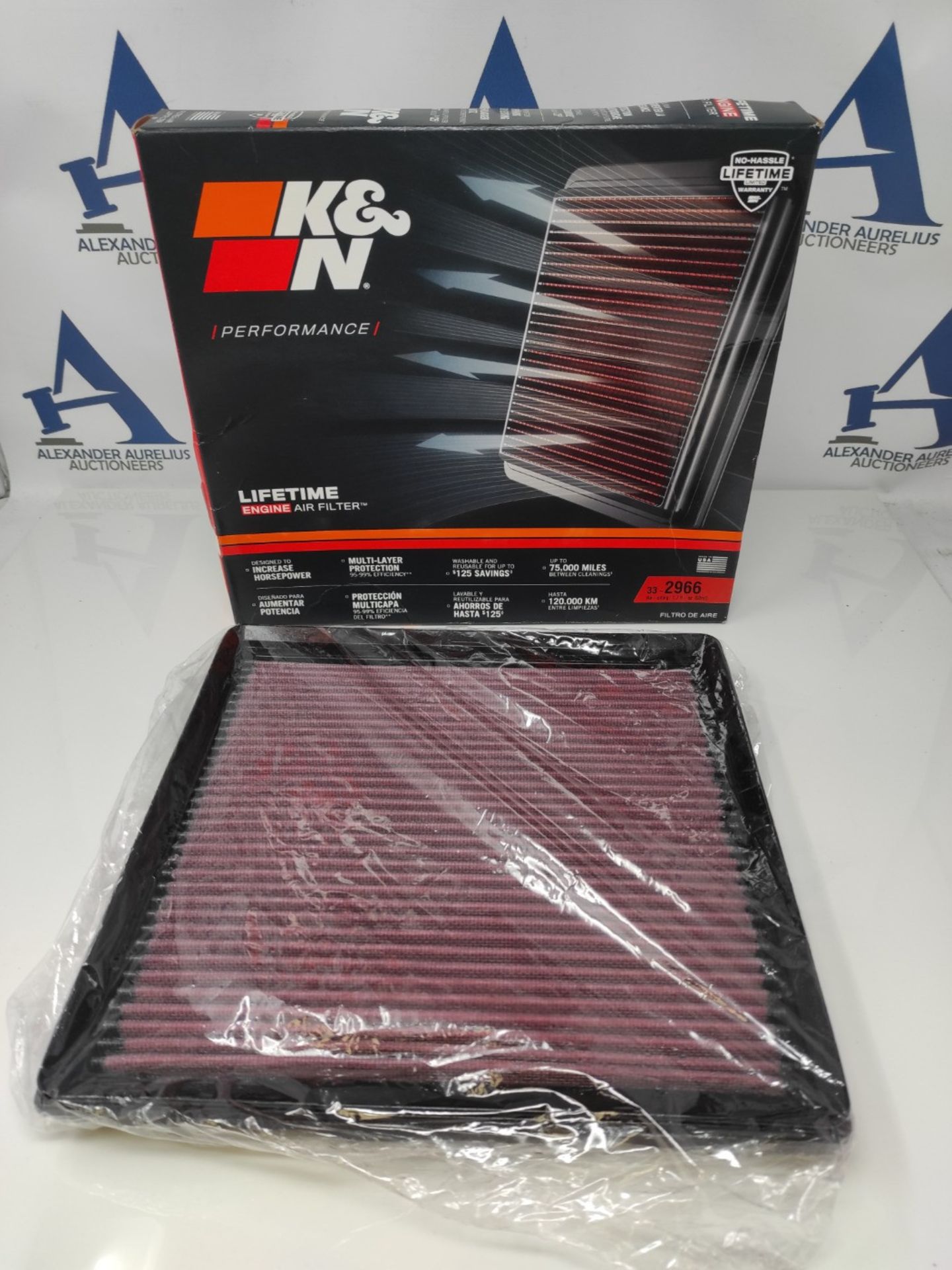 RRP £53.00 K&N 33-2966 Replacement Air Filter,Heather Red - Image 2 of 2