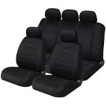 Sakura Car Seat and Headrest Covers Carnaby Black SS5397 - Full Set Universal Size Ela