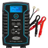 Ring RSC806, 6 Amp Battery Charger and Maintainer. 6V & 12V Smart Charger, Compatible