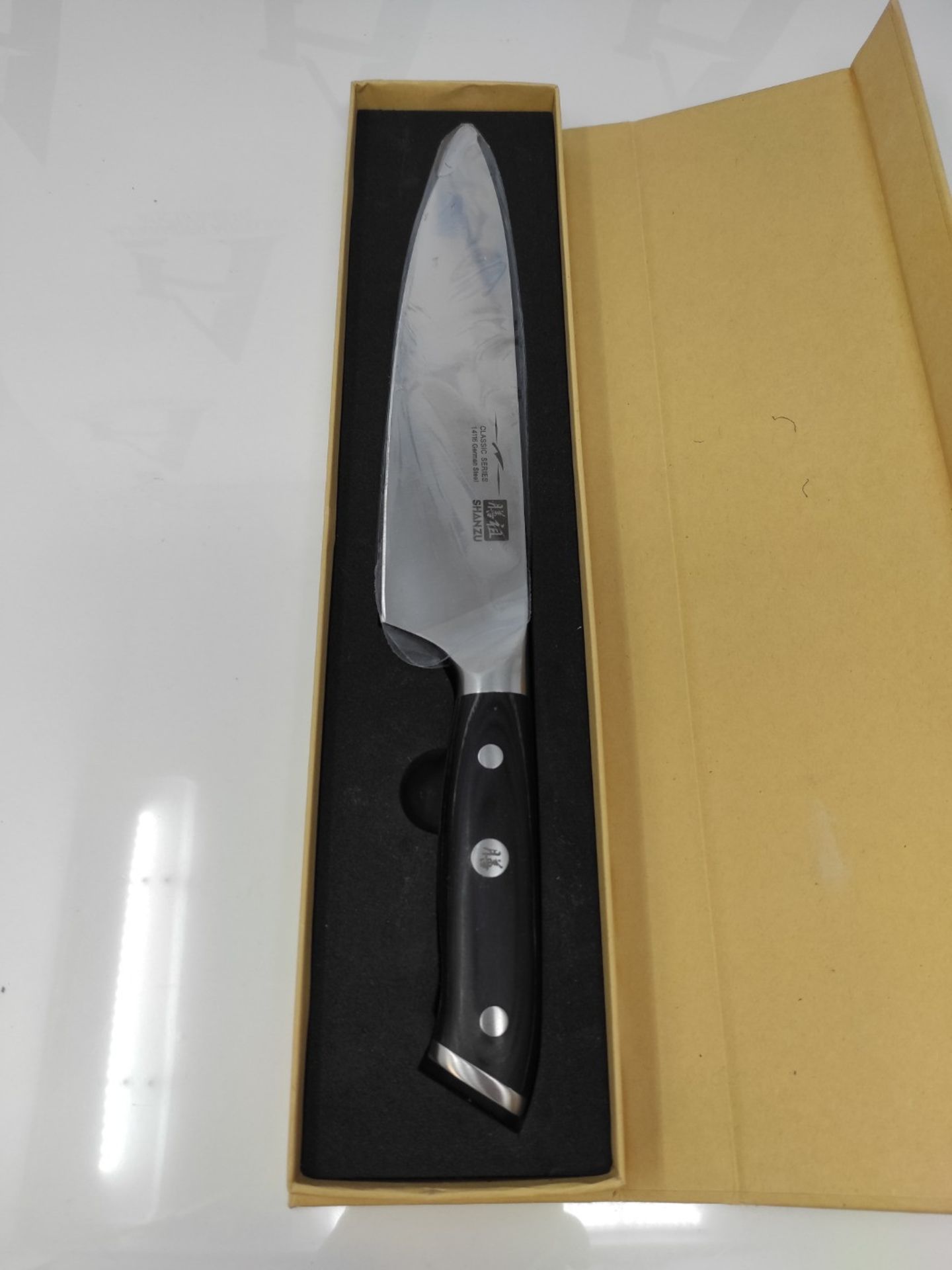 SHAN ZU Chefs Knife Kitchen Knife 20cm,Ultra Sharp Japanese Knife German Stainless Ste - Bild 2 aus 3