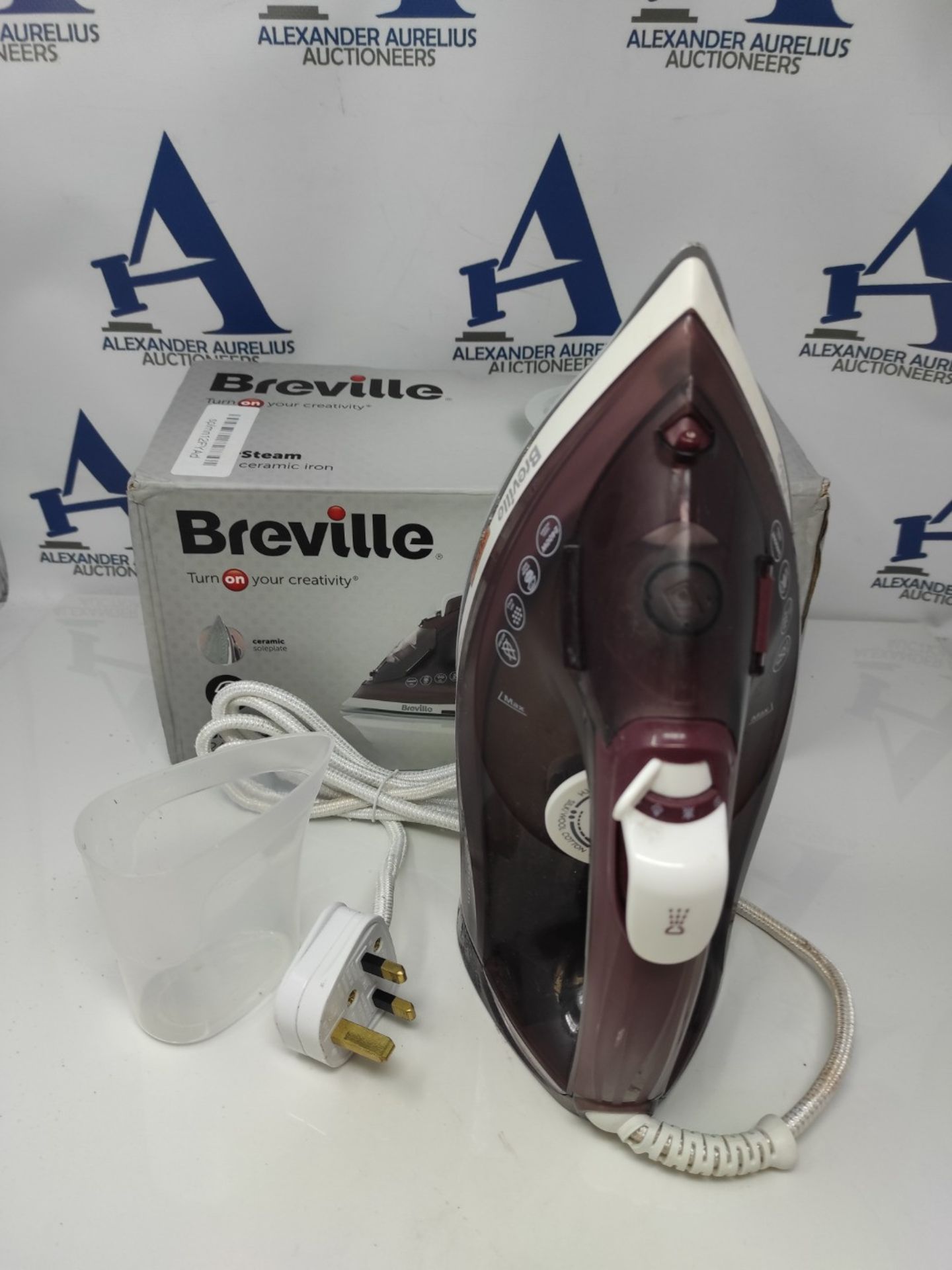 Breville SuperSteam Steam Iron | 2400W | Ceramic Soleplate | 180g Steam Shot | 300ml W - Image 3 of 3
