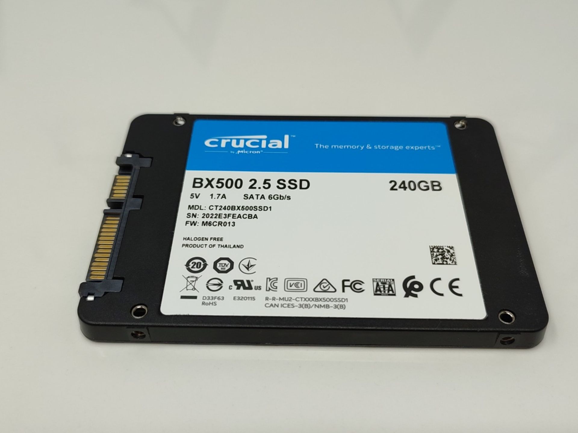 Crucial BX500 240 GB CT240BX500SSD1-Up to 540 MB/s (Internal SSD, 3D NAND, SATA, 2.5 I - Image 3 of 3