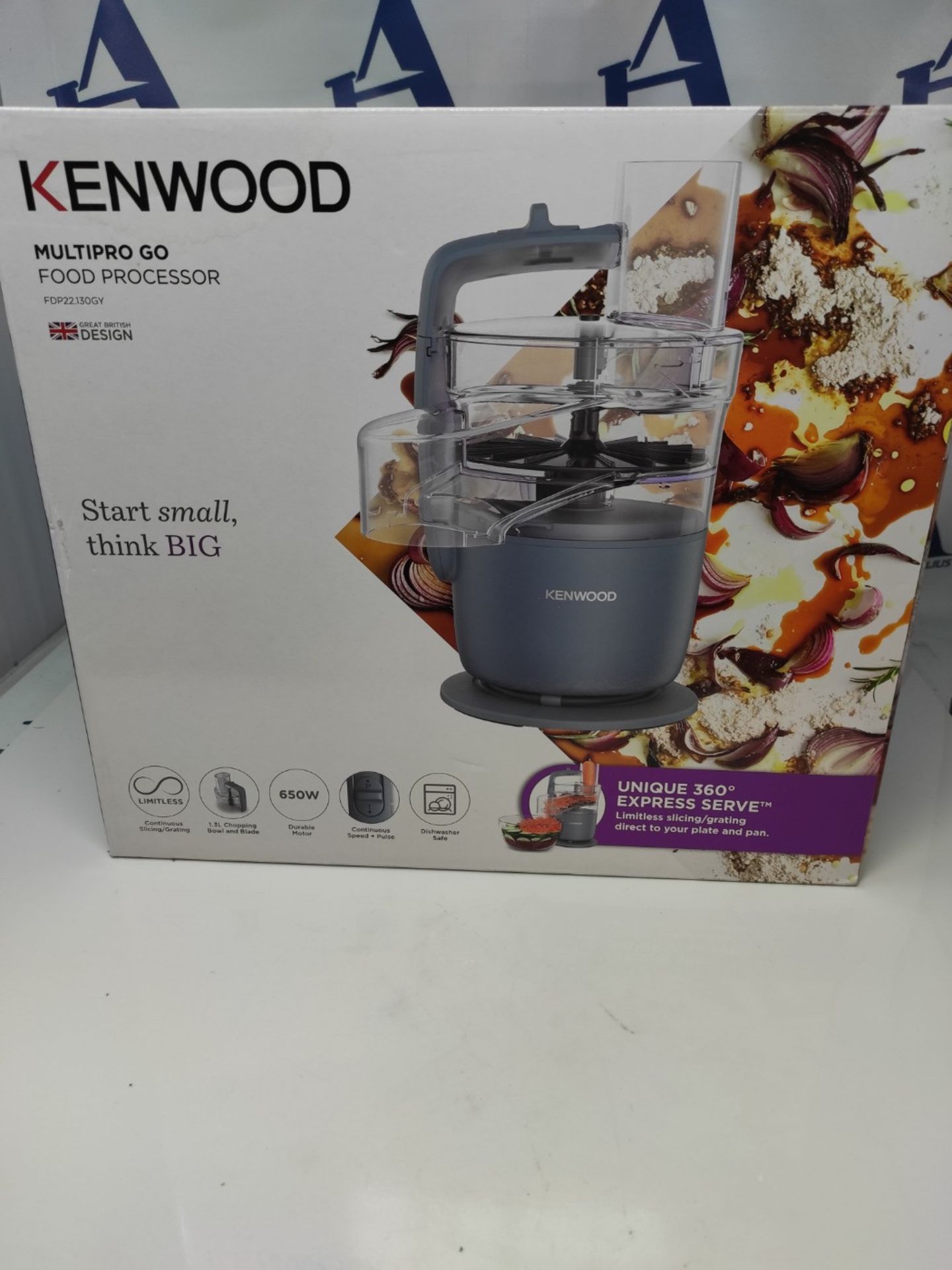 Kenwood, MultiPro Go FDP22. 130GY, Food Processor, for Chopping, Slicing, Grating, P - Image 2 of 3