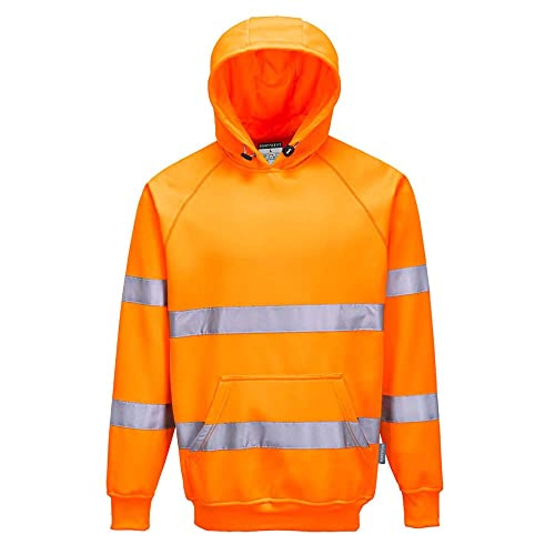 Portwest B304 Men's High Visibility Reflective Hooded Sweatshirt Hi Vis Hoodie Orange,