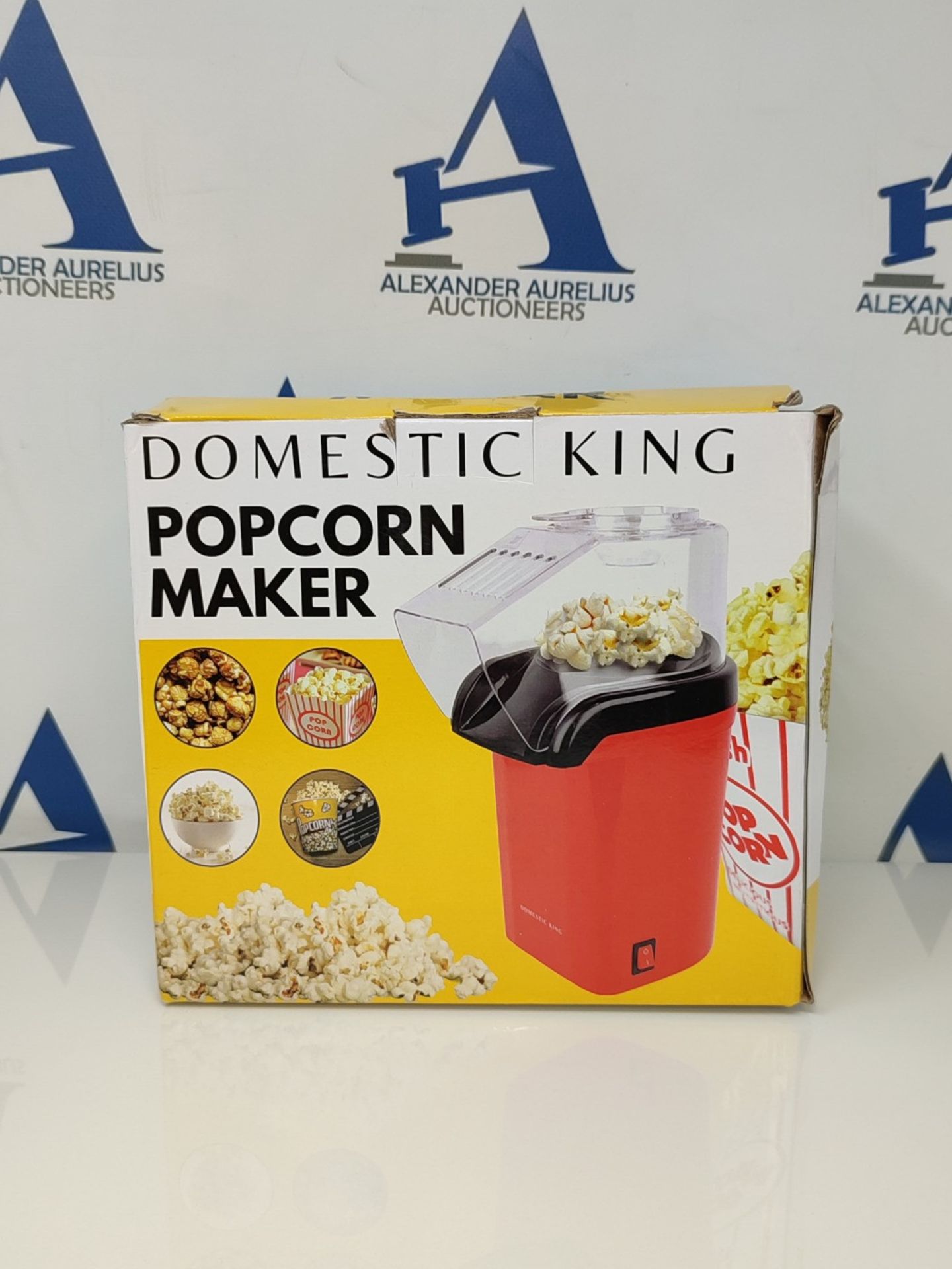 Domestic King Popcorn Maker Home Made Popcorn Machine 1200W with Measuring Cup Healthy