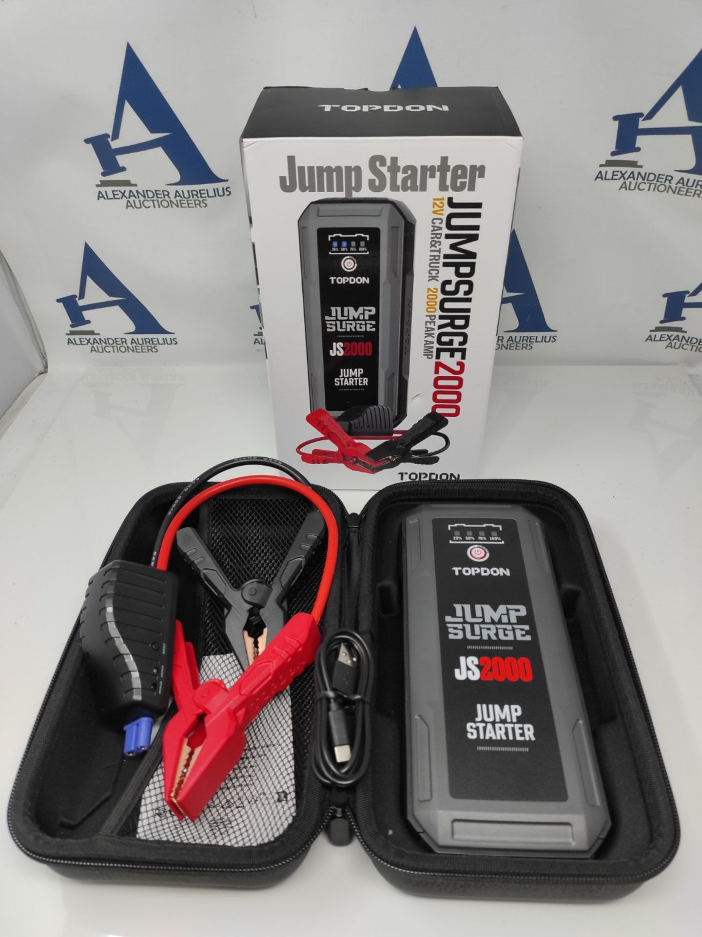 RRP £99.00 TOPDON Jump Starter JS2000, 2000A/16000mAh Battery Booster Jump Starter Power Pack for - Bild 2 aus 2