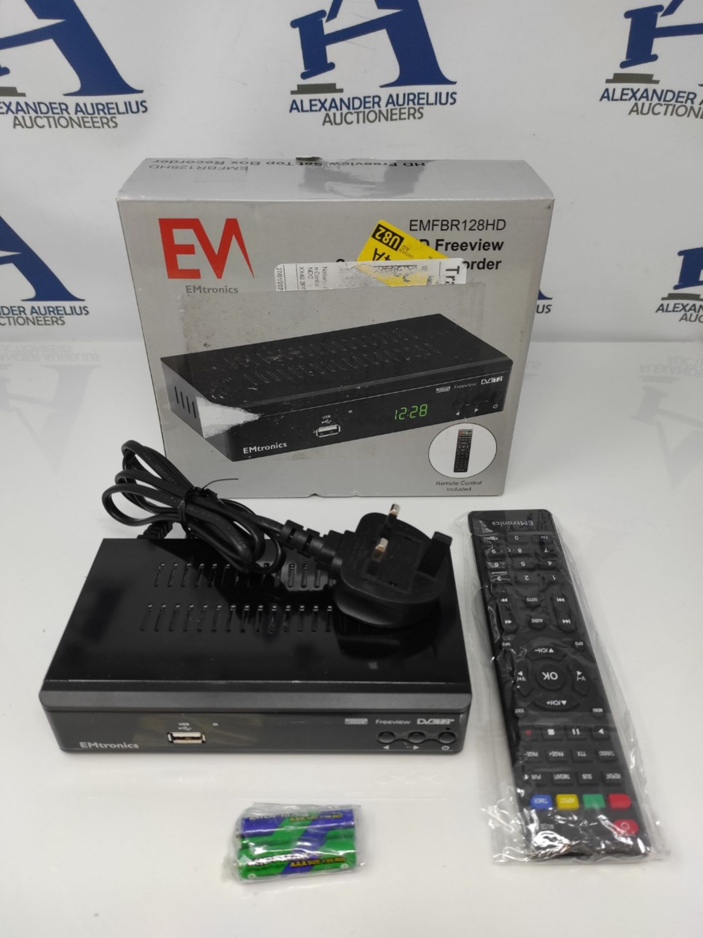 EMtronics EMFBR128HD Freeview Set Top Box 128GB Recorder 1080P with HDMI and Scart, Di