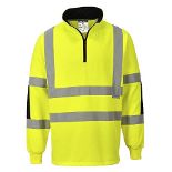 Portwest B308 High Visibility Workwear Xenon Rugby Shirt Yellow, Large