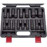 US PRO 16PC 1/2'' Dr 6-Point European Deep Impact Socket Set B1340