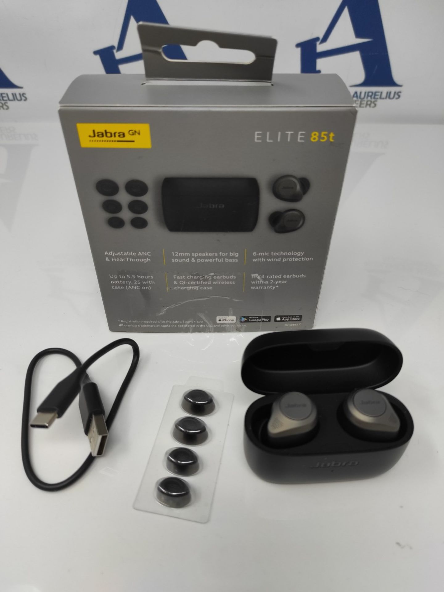 RRP £158.00 Jabra Elite 85t True Wireless Earbuds - Jabra Advanced Active Noise Cancellation with - Image 2 of 2