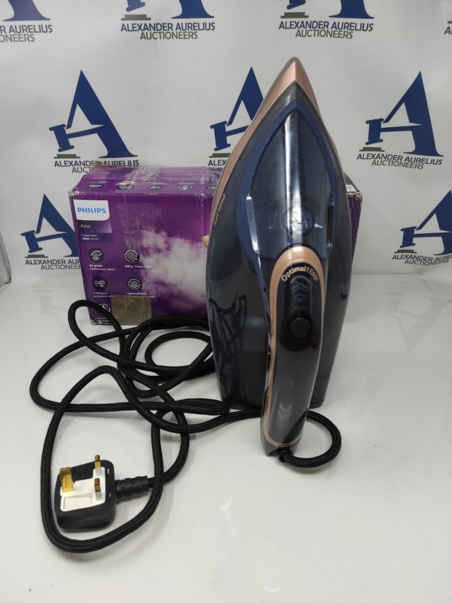 RRP £104.00 Philips Azur 8000 Series Steam Iron - 85 g/min of Continuous Steam, 260g Turbo Steam B - Image 3 of 3