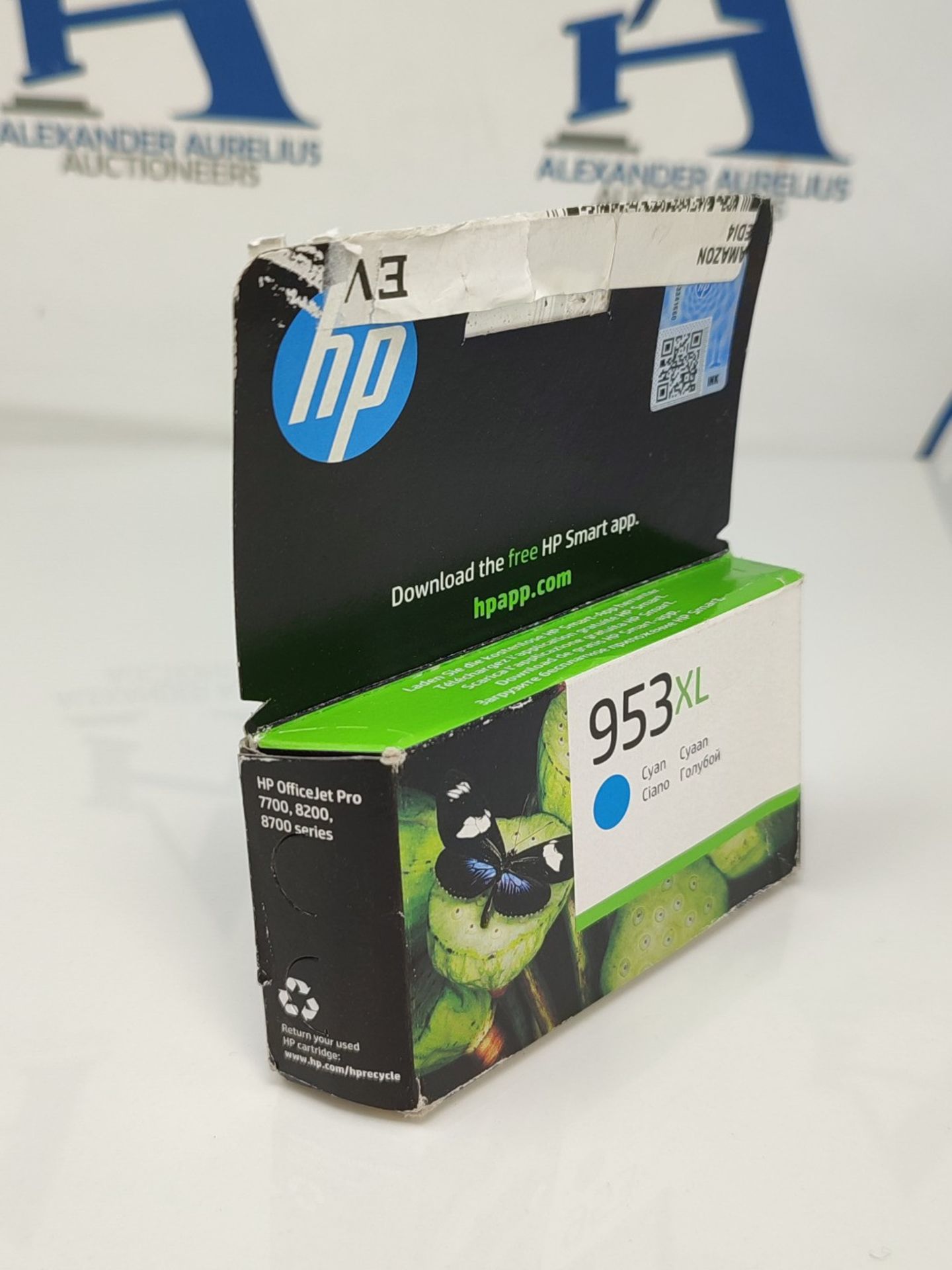 HP F6U16AE 953XL High Yield Original Ink Cartridge, Cyan, Single Pack - Image 3 of 3