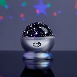 Tinc Galaxy Projector Light - Funky Space & Stars Bedroom Lamp, GAPROCLK, Silver