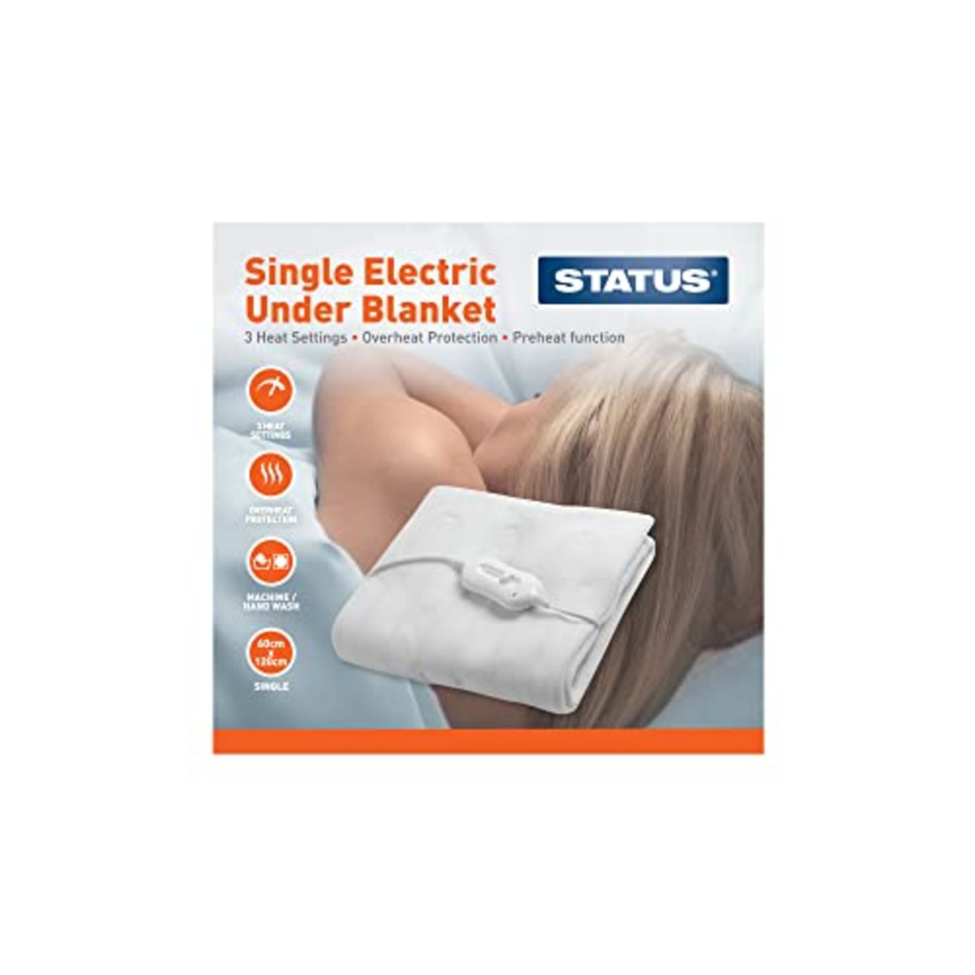 Status Single Electric Blanket | 40W 3 Heat Setting Electric Under Blanket | SEB1PKB