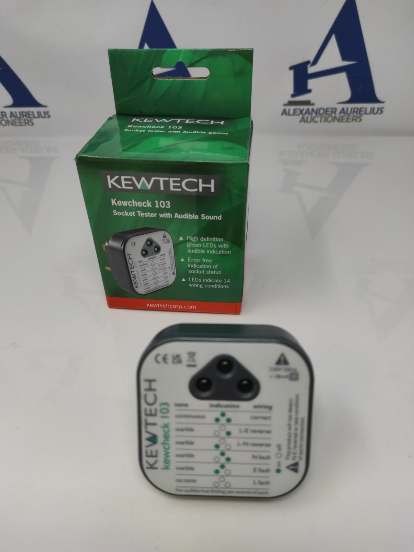 Kewtech KEWCHECK103 Mains Wiring Socket Tester - Bild 2 aus 3