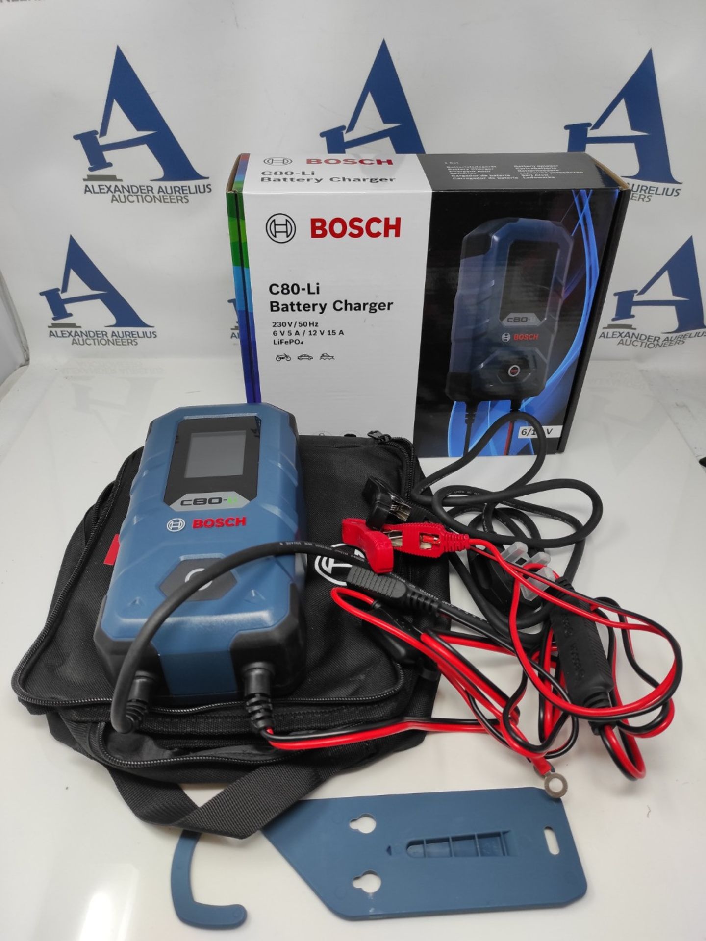 RRP £176.00 Bosch C80-Li Car Battery Charger 12V - 15 Amps, With Trickle Function - For Charging L - Image 2 of 2