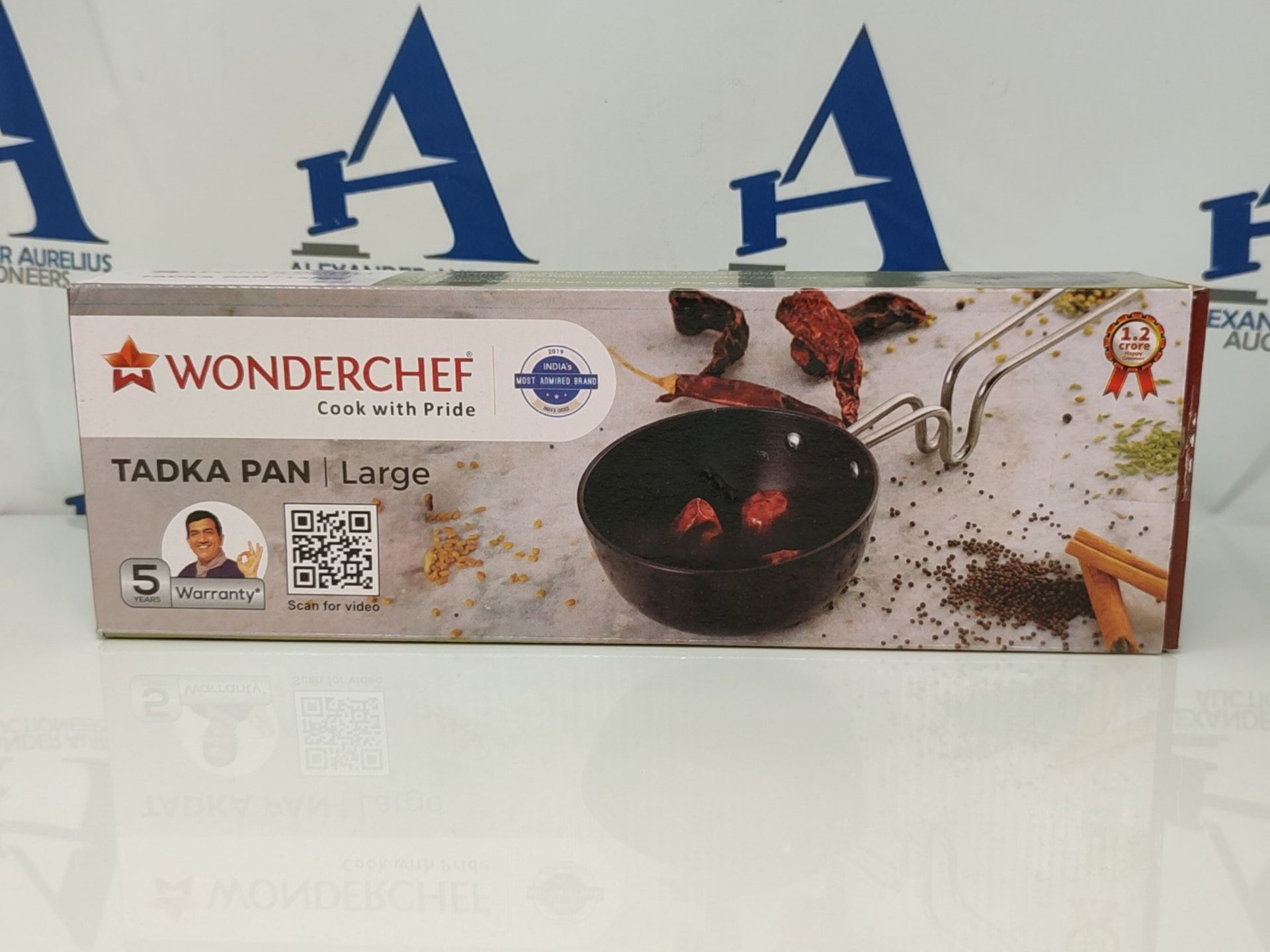 Wonderchef 50001900 Tadka Pan Large for dal, kadhi, saag, dhokla, Aluminium, Black,10 - Image 2 of 3