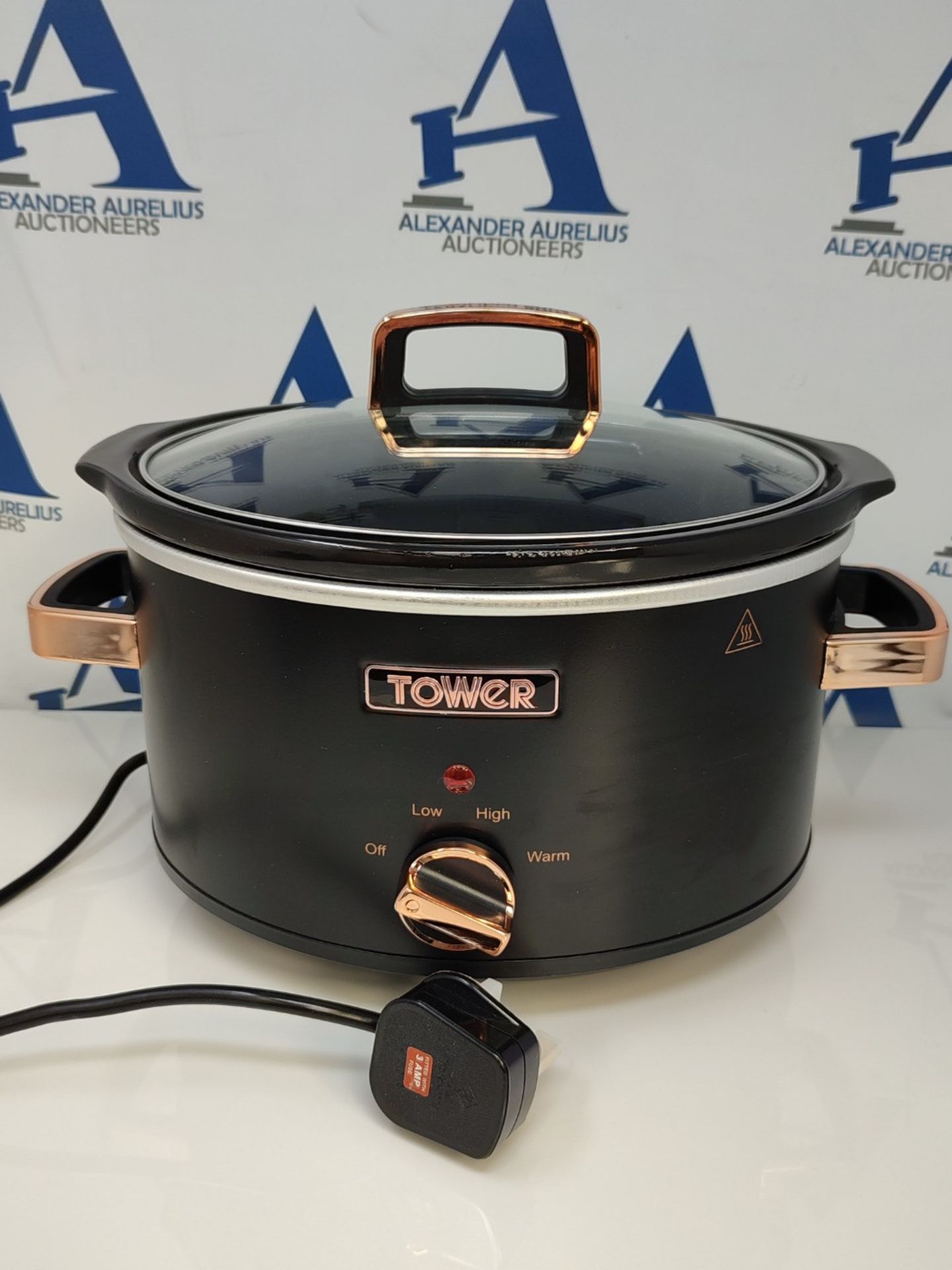 Tower T16042BLK Cavaletto 3.5 Litre Slow Cooker with 3 Heat Settings, Removable Pot an - Bild 3 aus 3