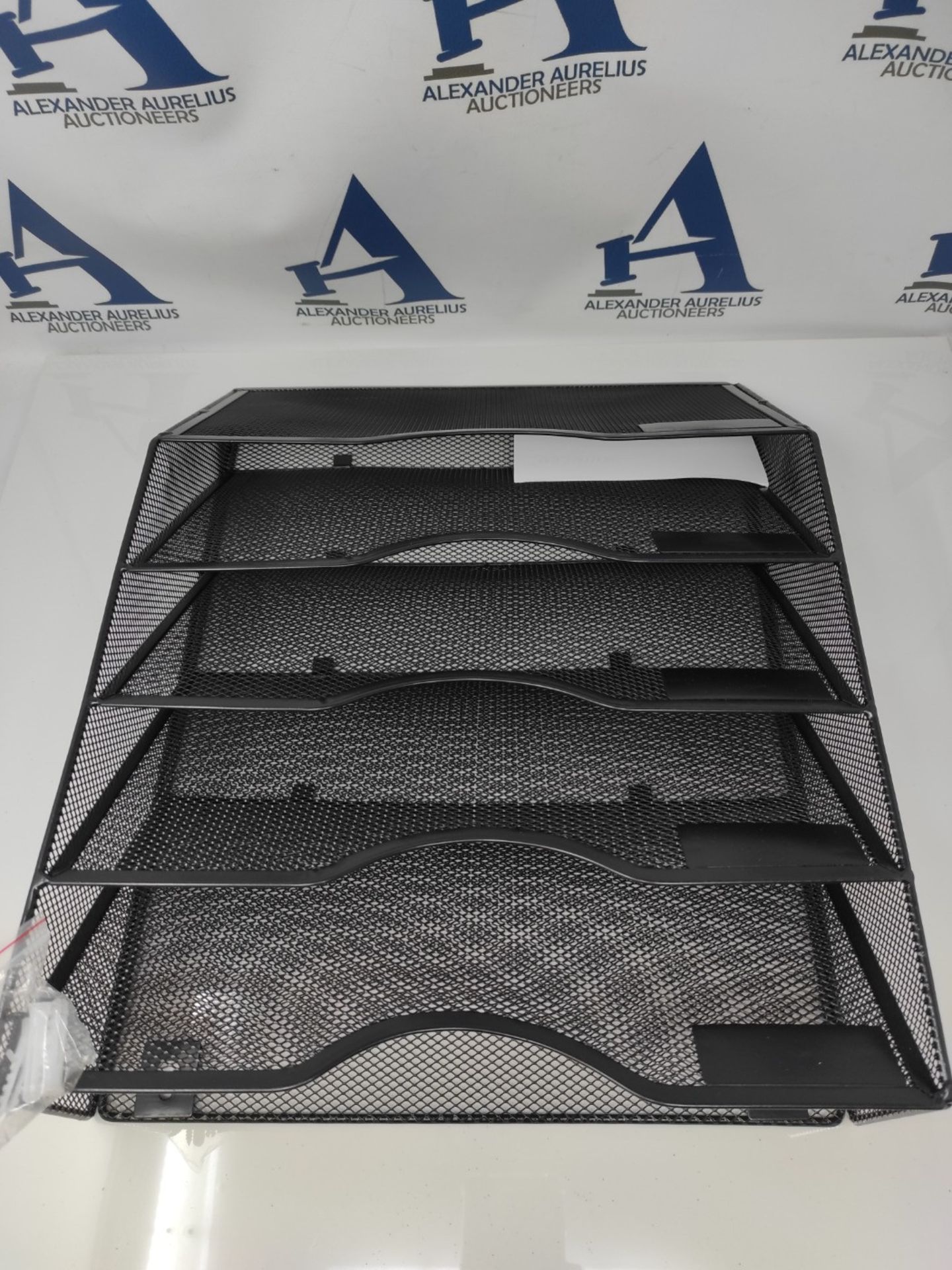 EasyPAG 5 Tier A4 Mesh in Tray Wall Pocket File Holder Mail Organiser Magazine Storage - Image 2 of 2