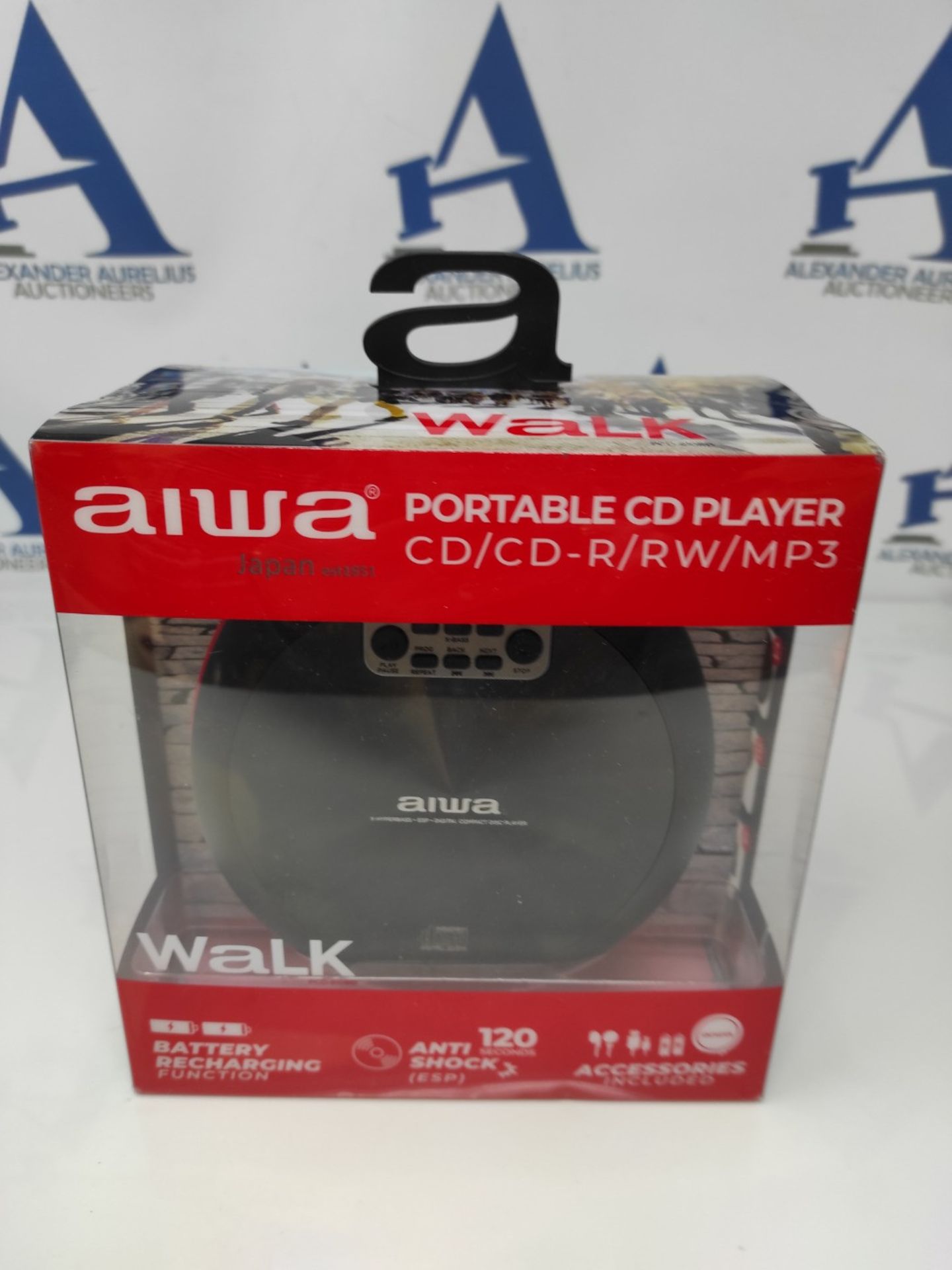 AIWA PCD-810RD CD Player Red and Black - Bild 2 aus 3
