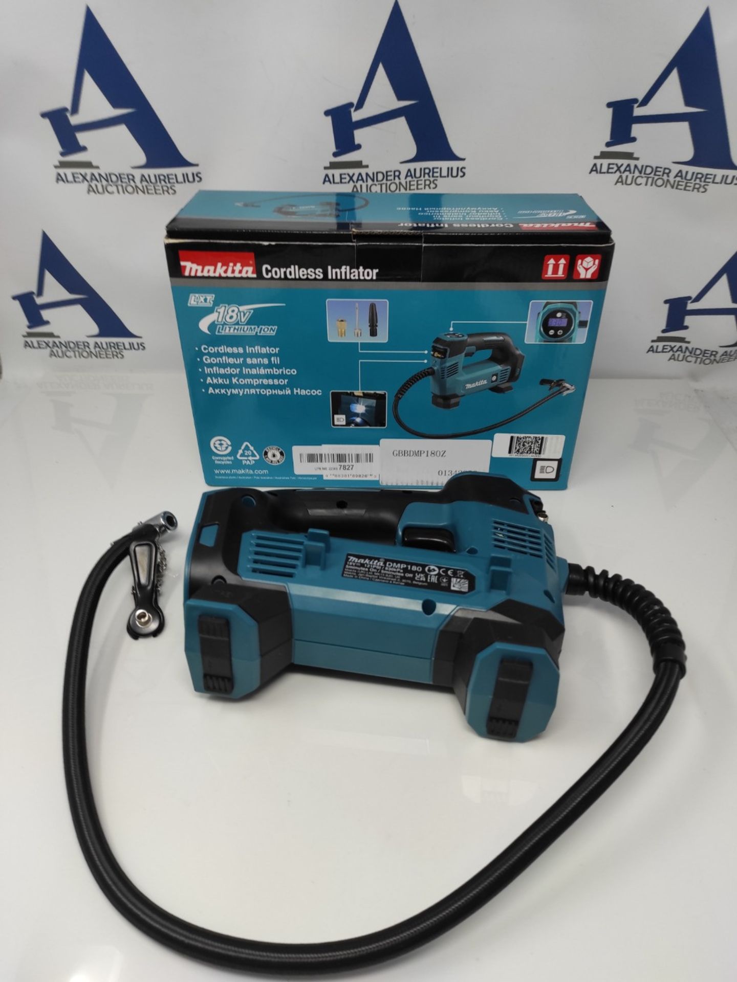 RRP £61.00 Makita DMP180Z 18V Li-ion LXT Inflator - Batteries and Charger Not Included, Blue/Silv - Image 2 of 2