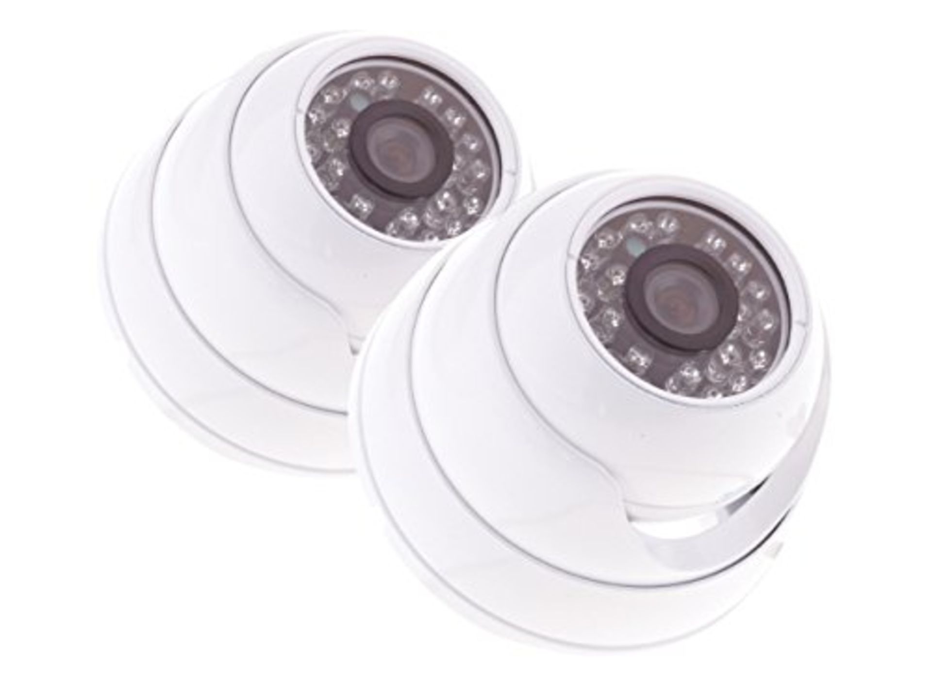 Yale Indoor HD 720 Dome Camera Twin Pack, HDC-302W-2,Yale SV-8C-4ABFX Smart Home CCTV