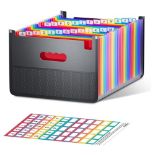 ThinkTex 26 Pockets Expanding File Folder, A-Z Colorful Tabs, Monthly Bill Receipt Doc