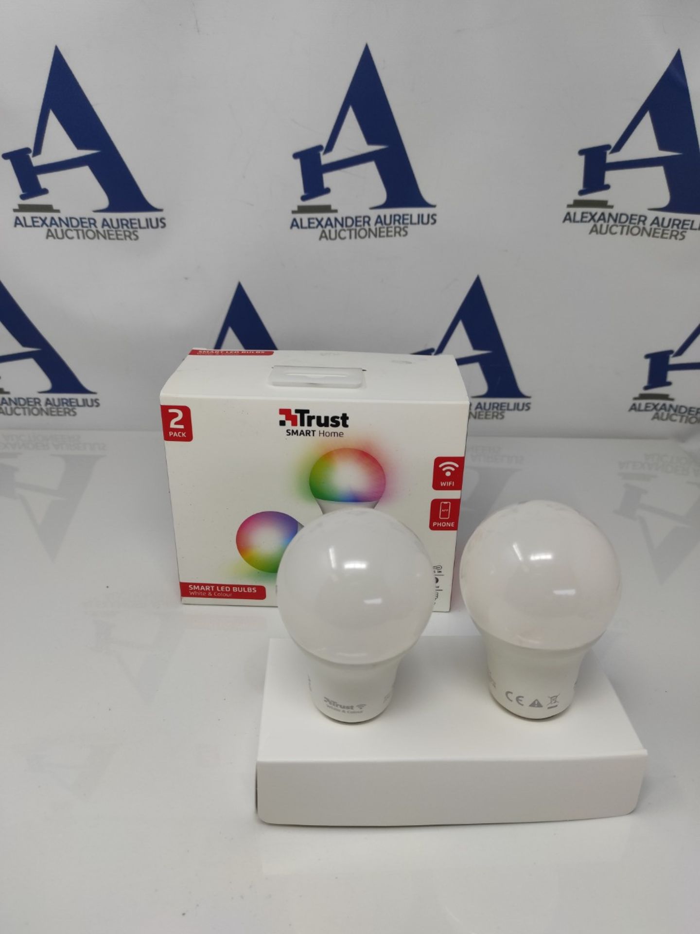 Trust WiFi E27 Smart Bulb, Colour Changing Light Bulb, Works with Alexa and Google Hom - Image 2 of 2